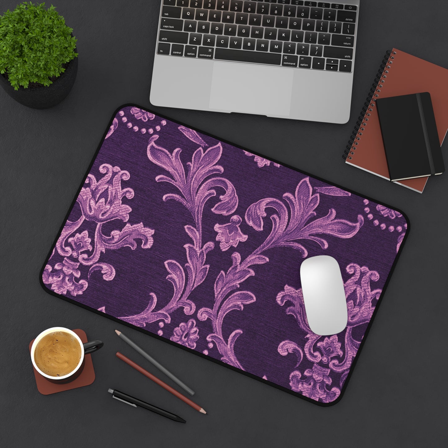 Elegant Floral Desk Mat, Stylish Mouse Pad, Home Office Decor, Workstation Accessory, Perfect Gift for Her