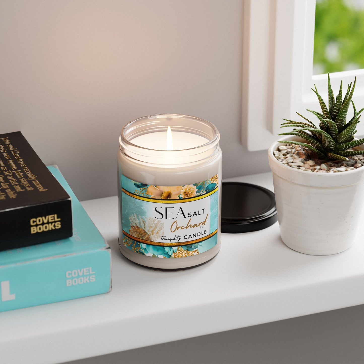 Sea Salt Orchard Scented Candle | Relaxing Atmosphere, Artisan Gift, Home Decor, Self-Care, Spa, Aromatherapy