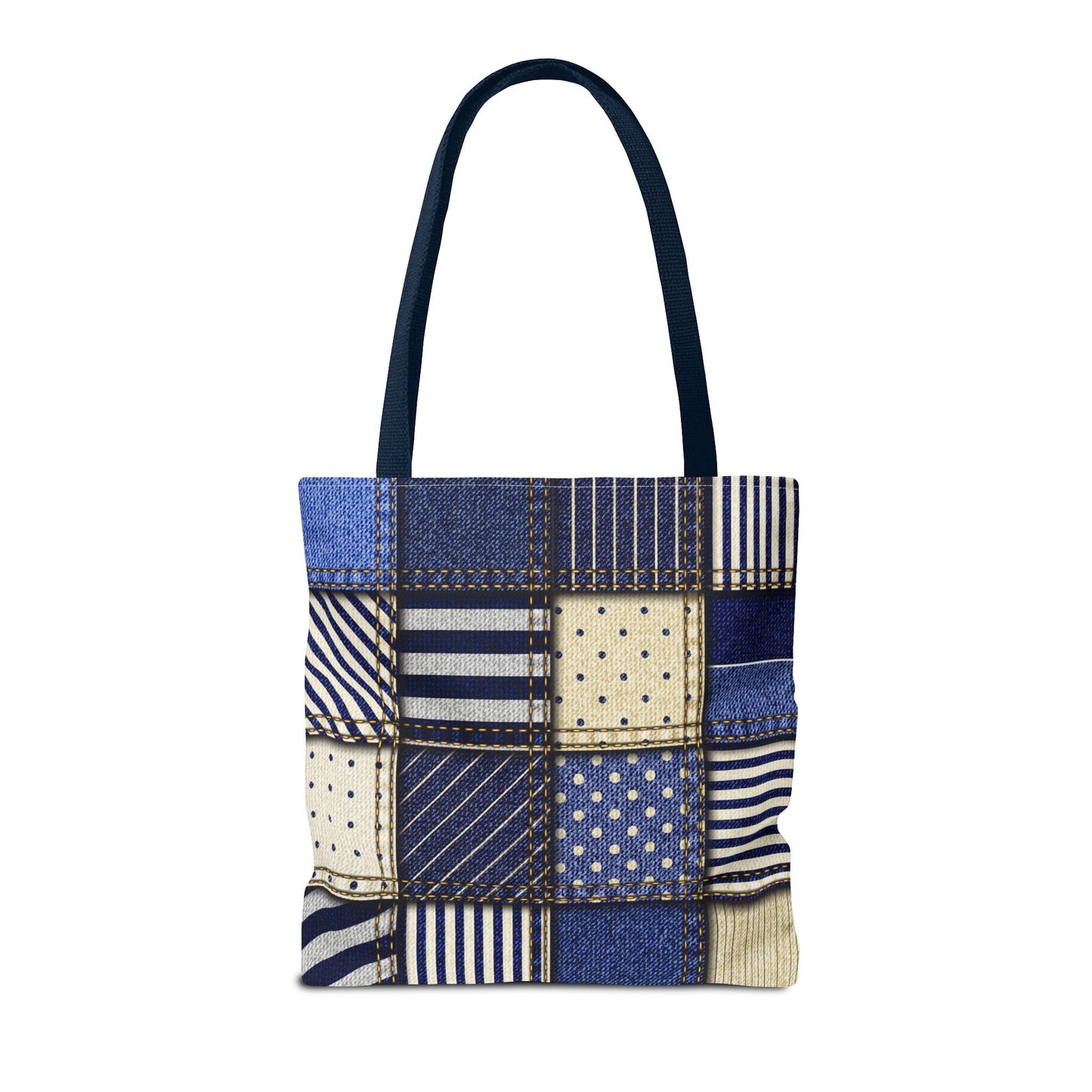 Denim Patchwork Tote Bag - Stylish Everyday Bag, Eco-Friendly Fashion, Perfect for Shopping, Beach, Travel, or Gifts
