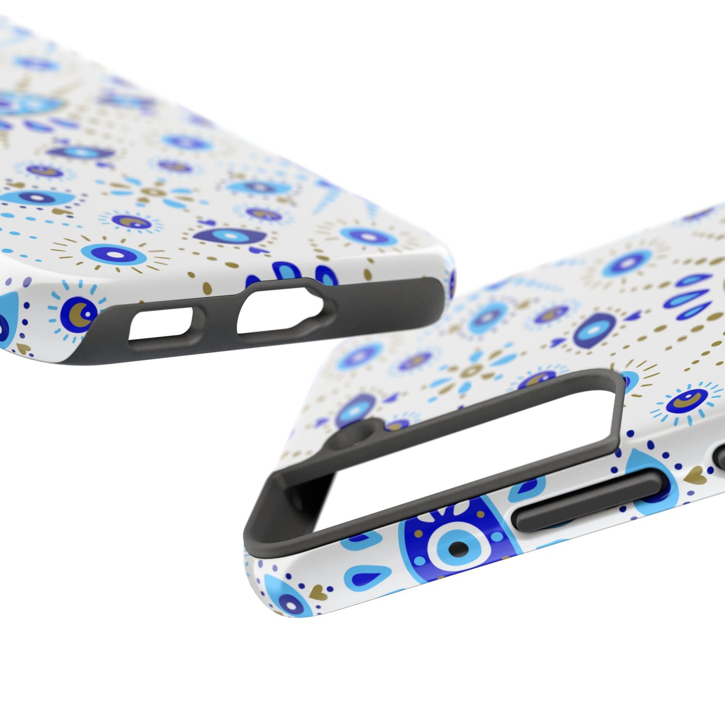 Blue Eye Pattern Tough Phone Cases, Durable Phone Cover, Bohemian Style, Unique Gift, Protective Tech Accessory
