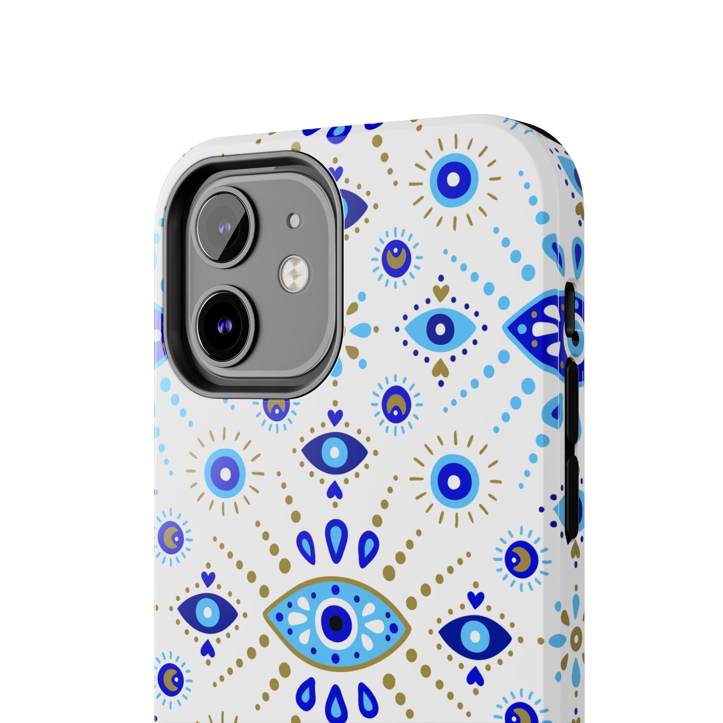 Blue Eye Pattern Tough Phone Cases, Durable Phone Cover, Bohemian Style, Unique Gift, Protective Tech Accessory