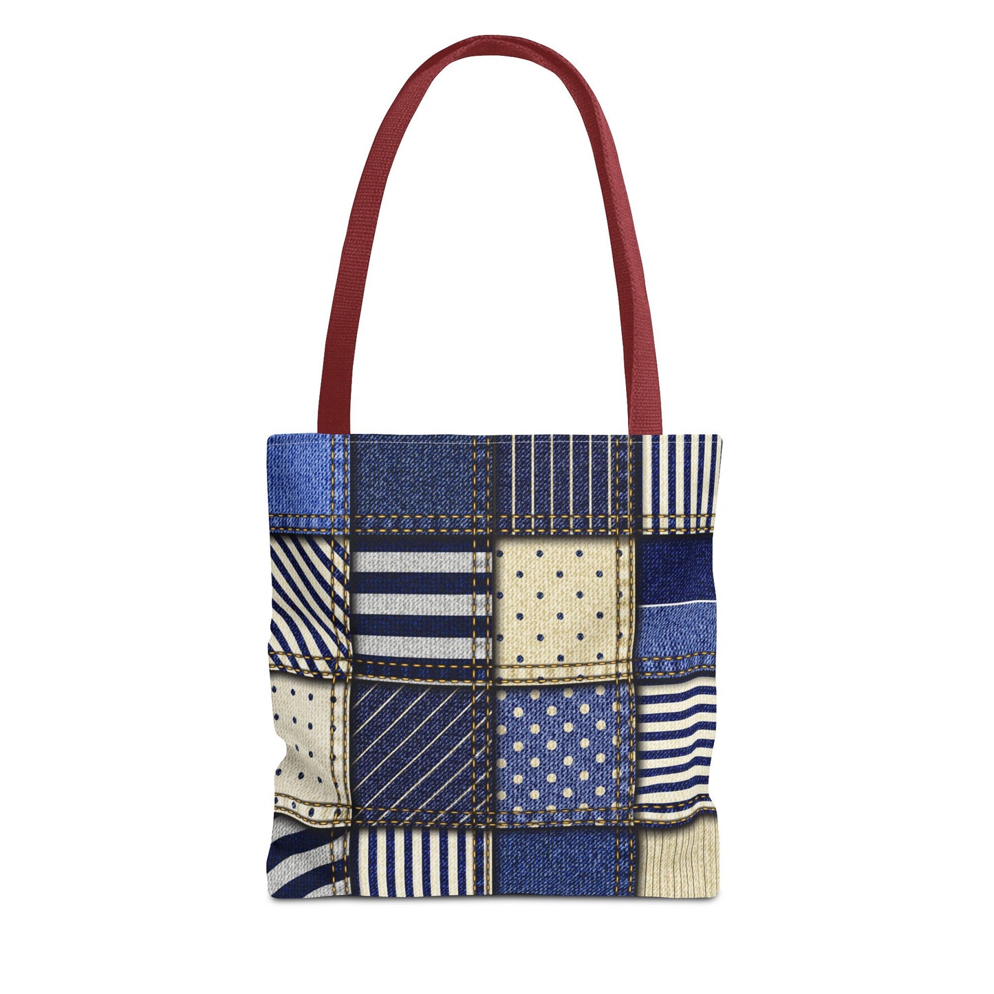 Denim Patchwork Tote Bag - Stylish Everyday Bag, Eco-Friendly Fashion, Perfect for Shopping, Beach, Travel, or Gifts