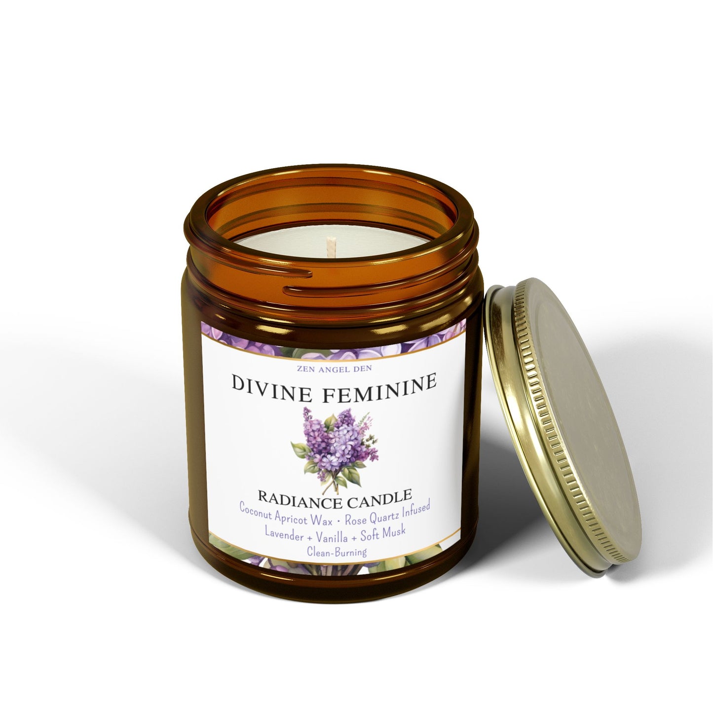 Radiance Candle Collection - Divine Feminine, Aromatherapy Candle, Eco-Friendly Wax, Lavender Vanilla, Home Decor, Gift for Her, Relaxation