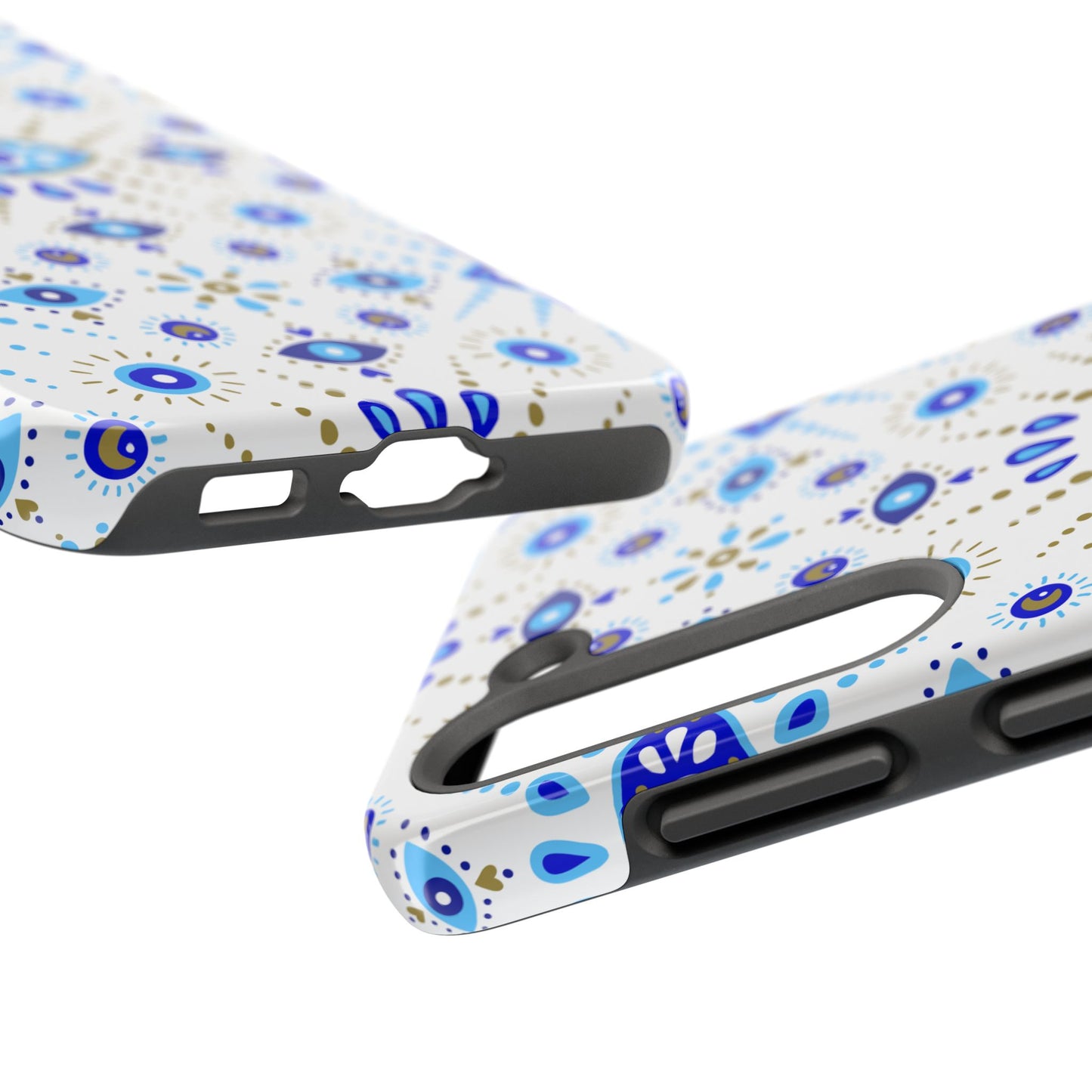 Blue Eye Pattern Tough Phone Cases, Durable Phone Cover, Bohemian Style, Unique Gift, Protective Tech Accessory
