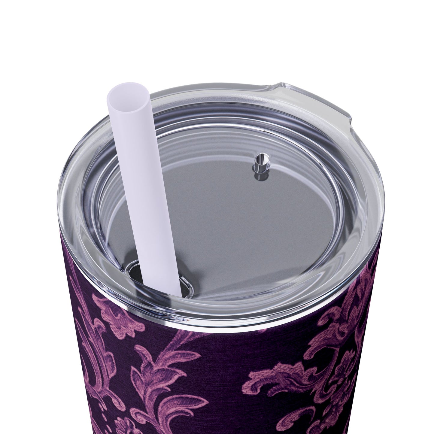 Elegant Floral Skinny Tumbler with Straw, 20oz | Perfect for Travel, Gifts, Parties, Home Decor, and Daily Use