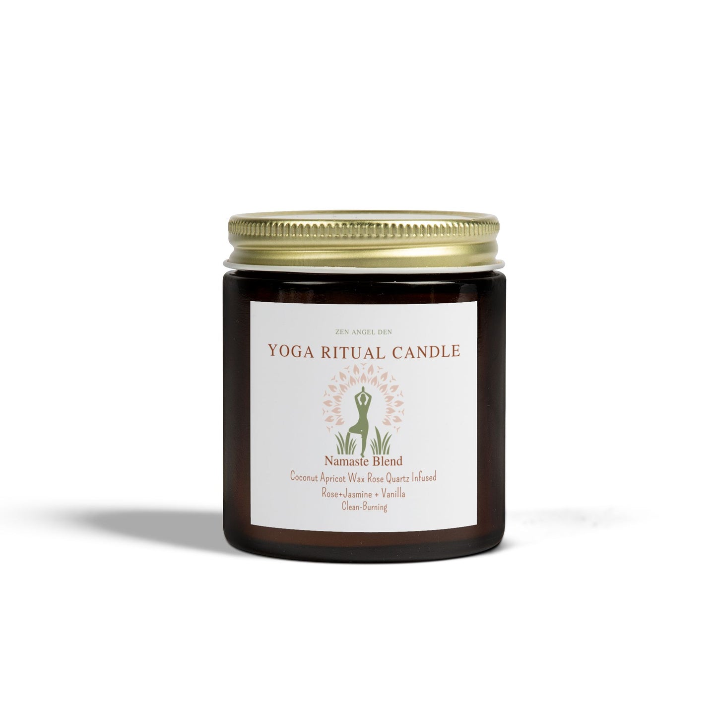 Yoga Ritual Candle - Scented Coconut Apricot Wax, Aromatherapy Candle, Spiritual Candle, Meditation Gift, Eco-Friendly Candle