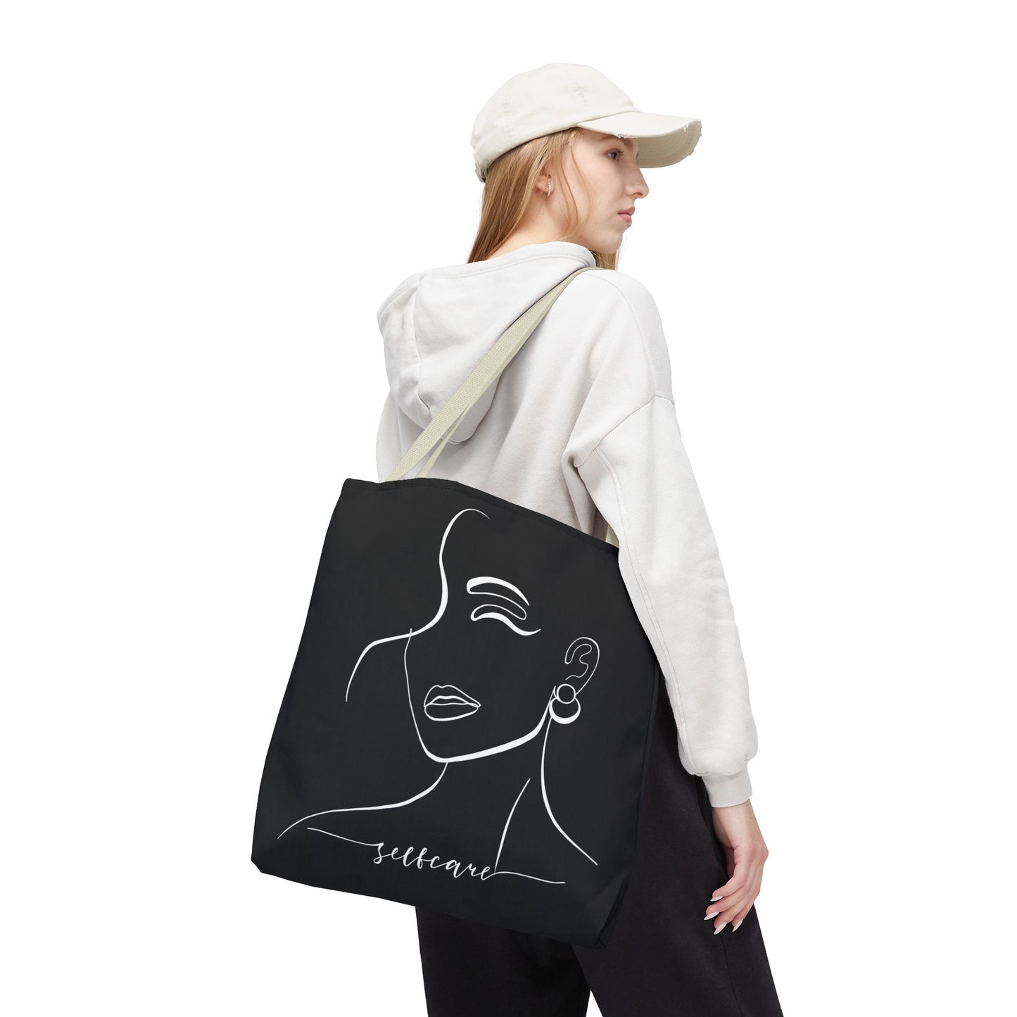 Stylish Self-Care Tote Bag, Minimalist Fashion Accessory, Gift for Her, Everyday Use, Self-Love Inspirational Bag
