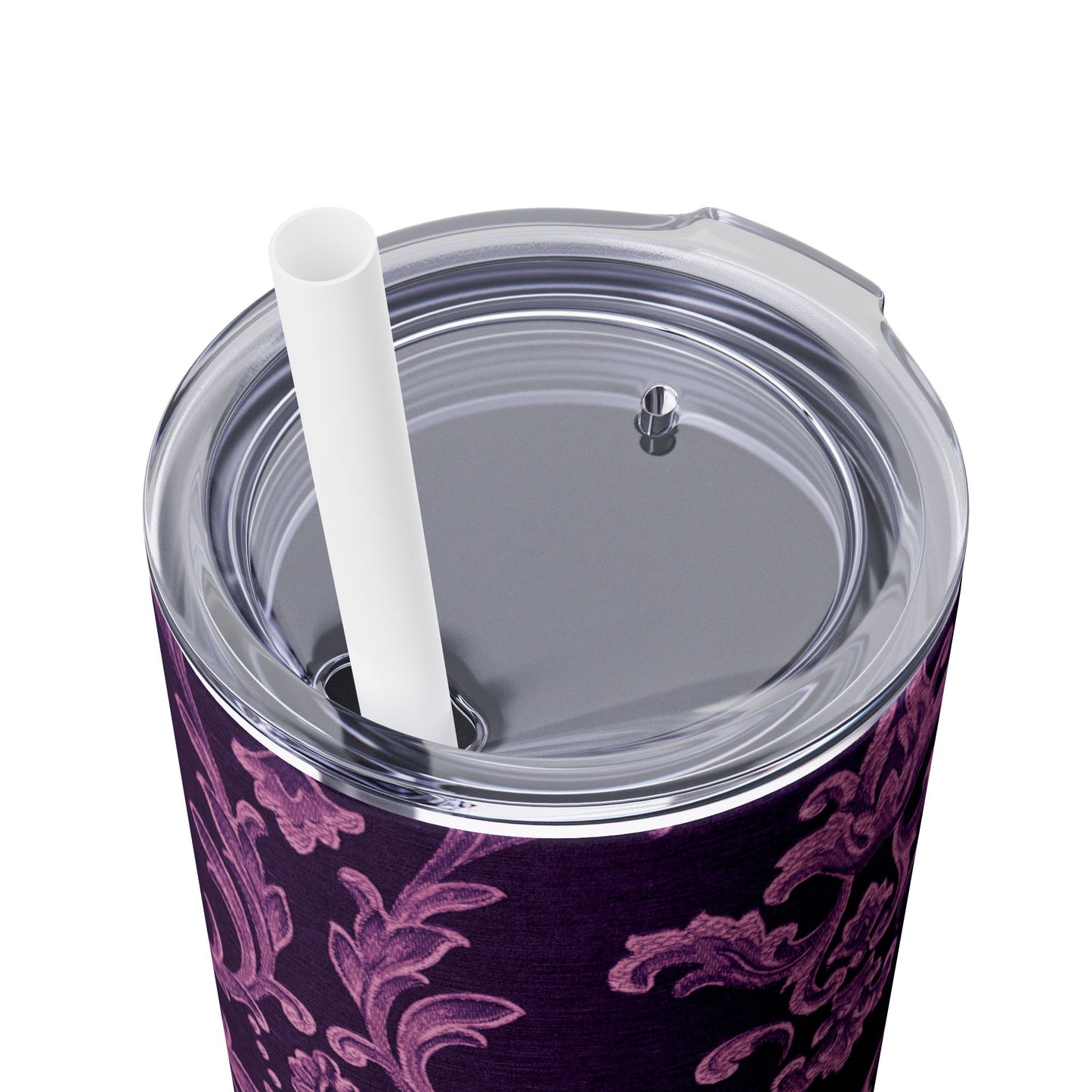 Elegant Floral Skinny Tumbler with Straw, 20oz | Perfect for Travel, Gifts, Parties, Home Decor, and Daily Use