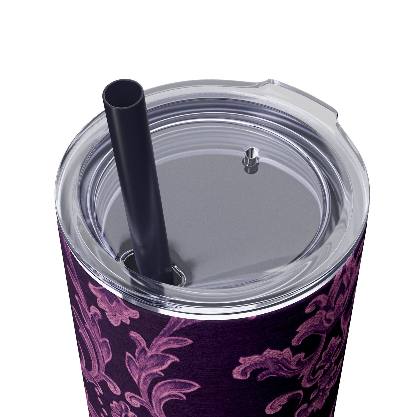 Elegant Floral Skinny Tumbler with Straw, 20oz | Perfect for Travel, Gifts, Parties, Home Decor, and Daily Use
