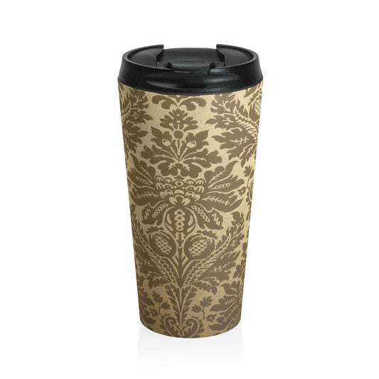 Elegant Floral Stainless Steel Travel Mug, Coffee Cup for Commuters, Eco-Friendly Drinkware, Perfect Gift for Travelers, Home Decor
