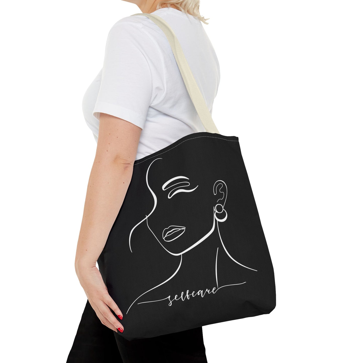 Stylish Self-Care Tote Bag, Minimalist Fashion Accessory, Gift for Her, Everyday Use, Self-Love Inspirational Bag