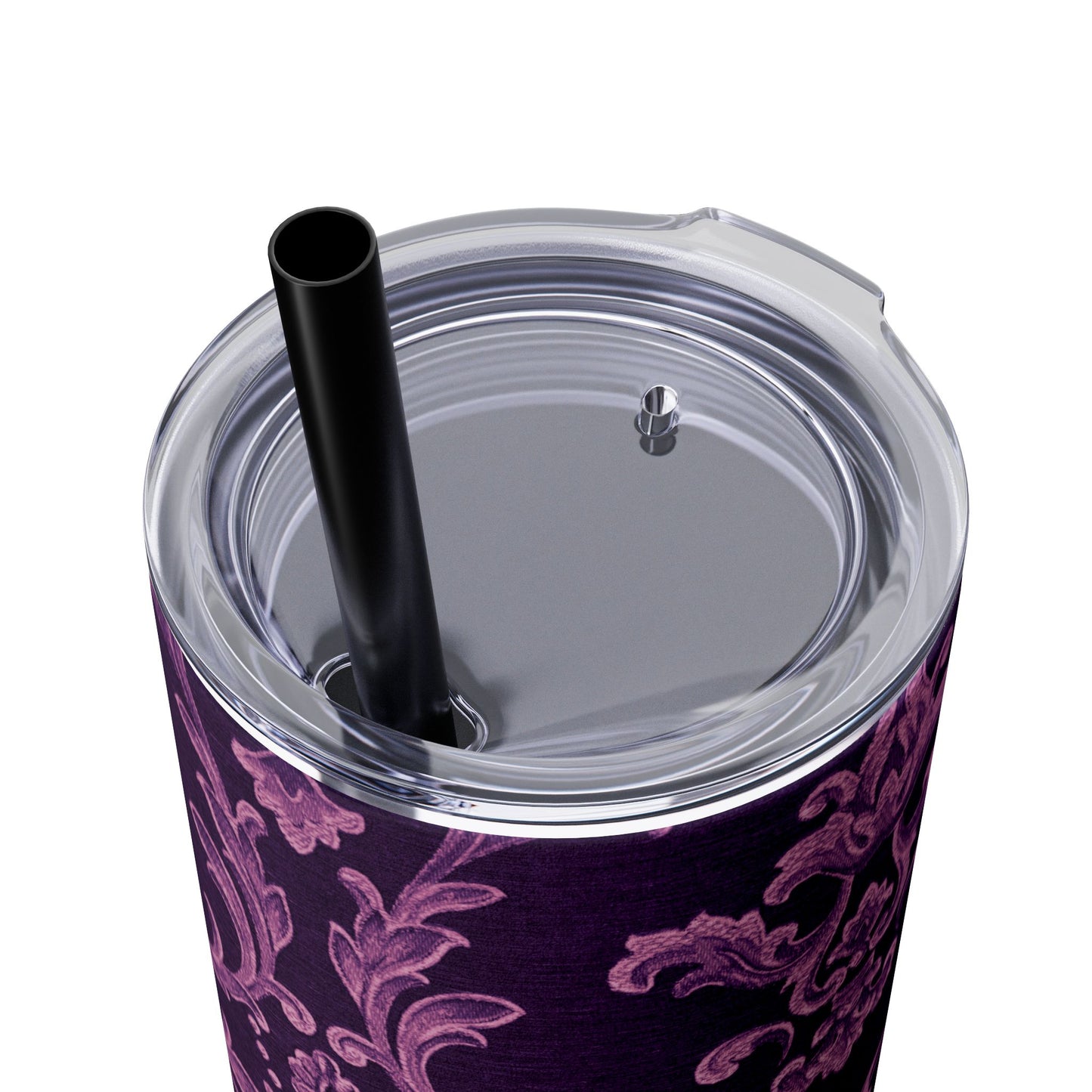 Elegant Floral Skinny Tumbler with Straw, 20oz | Perfect for Travel, Gifts, Parties, Home Decor, and Daily Use