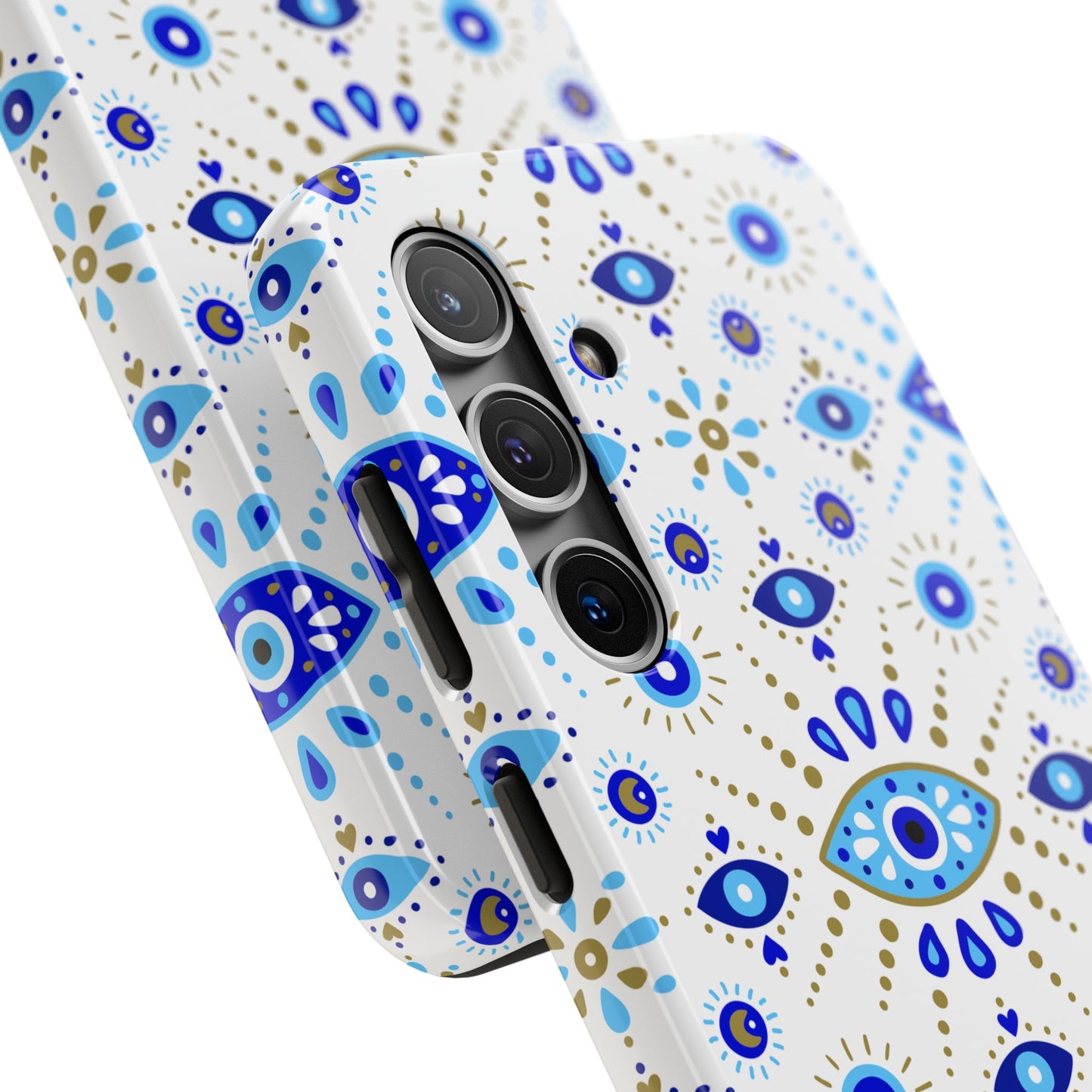 Blue Eye Pattern Tough Phone Cases, Durable Phone Cover, Bohemian Style, Unique Gift, Protective Tech Accessory