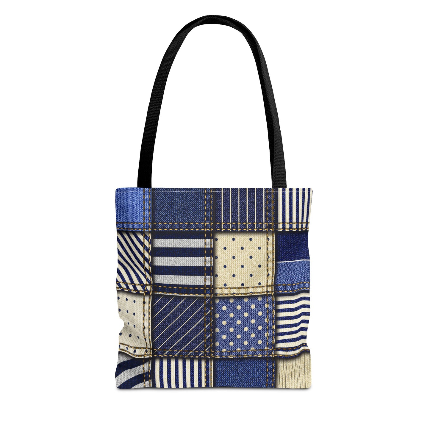 Denim Patchwork Tote Bag - Stylish Everyday Bag, Eco-Friendly Fashion, Perfect for Shopping, Beach, Travel, or Gifts