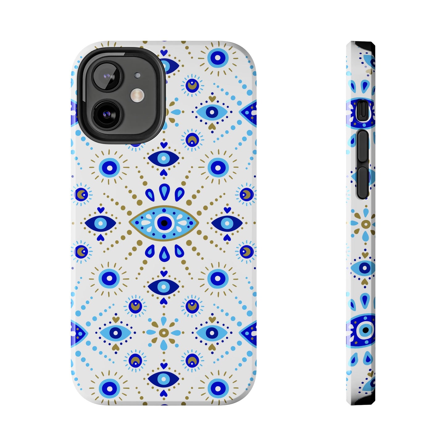 Blue Eye Pattern Tough Phone Cases, Durable Phone Cover, Bohemian Style, Unique Gift, Protective Tech Accessory