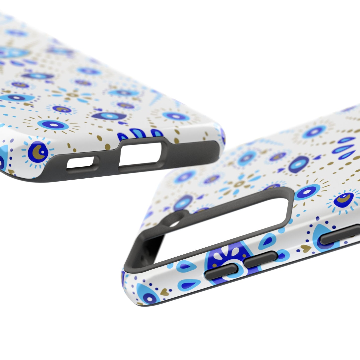 Blue Eye Pattern Tough Phone Cases, Durable Phone Cover, Bohemian Style, Unique Gift, Protective Tech Accessory