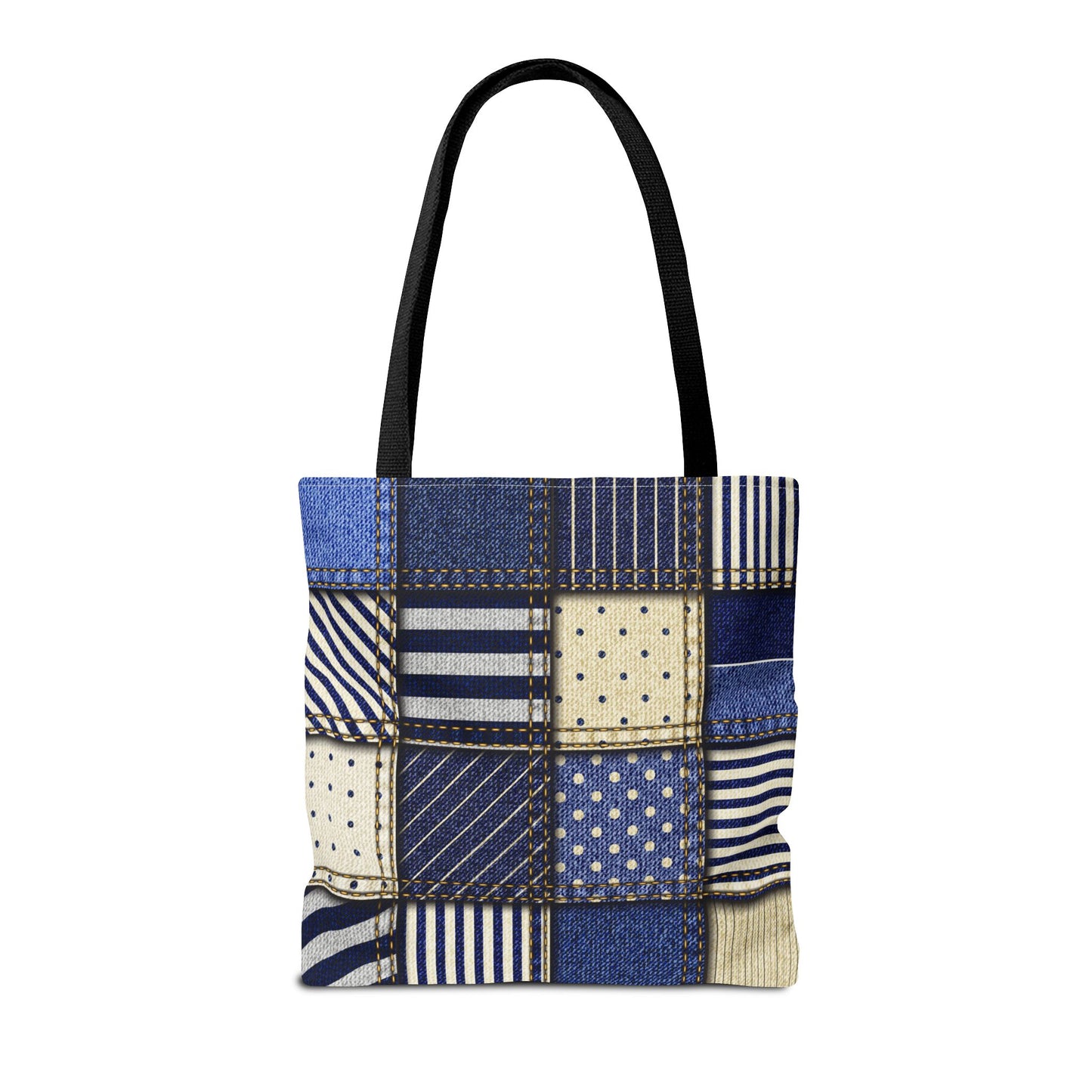 Denim Patchwork Tote Bag - Stylish Everyday Bag, Eco-Friendly Fashion, Perfect for Shopping, Beach, Travel, or Gifts