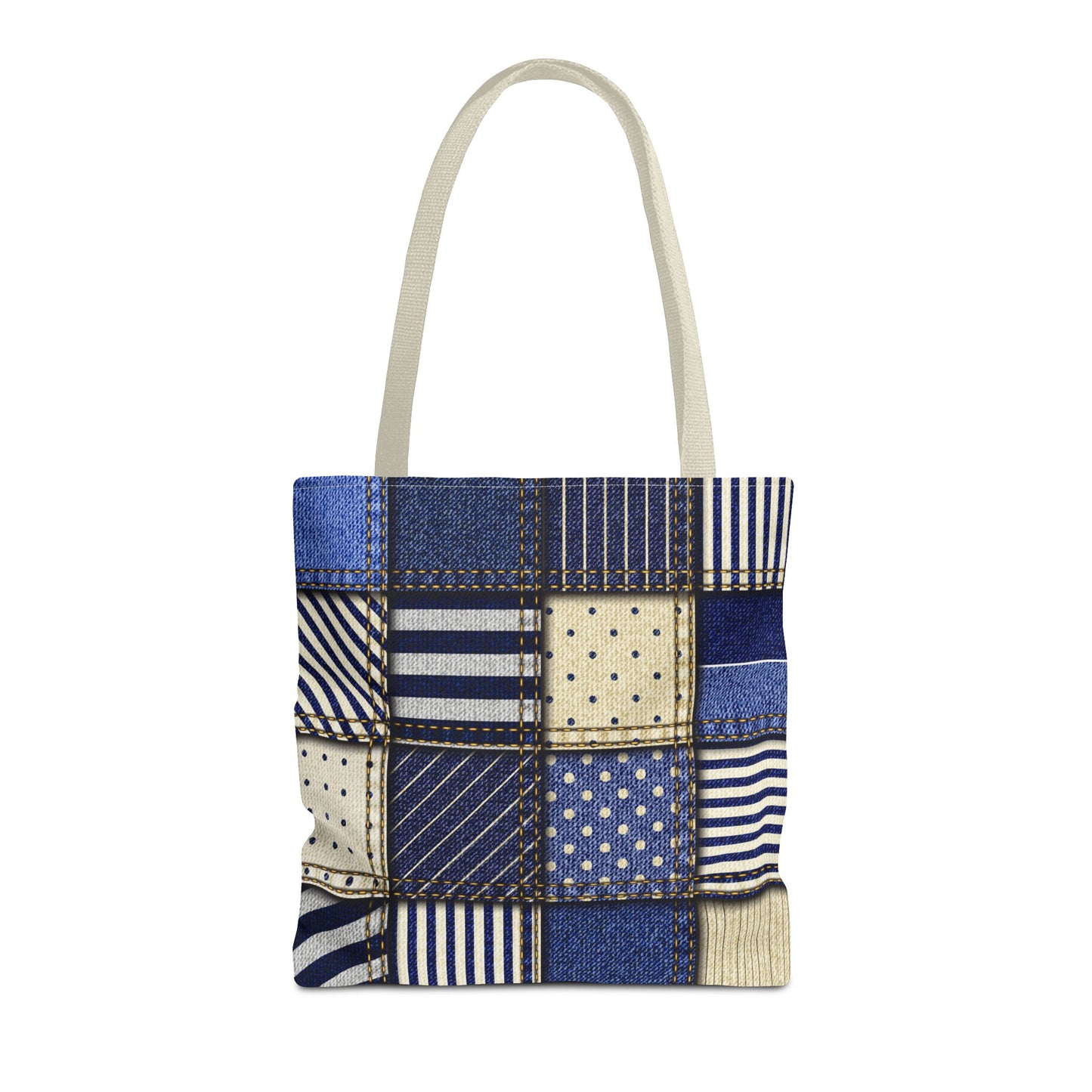 Denim Patchwork Tote Bag - Stylish Everyday Bag, Eco-Friendly Fashion, Perfect for Shopping, Beach, Travel, or Gifts