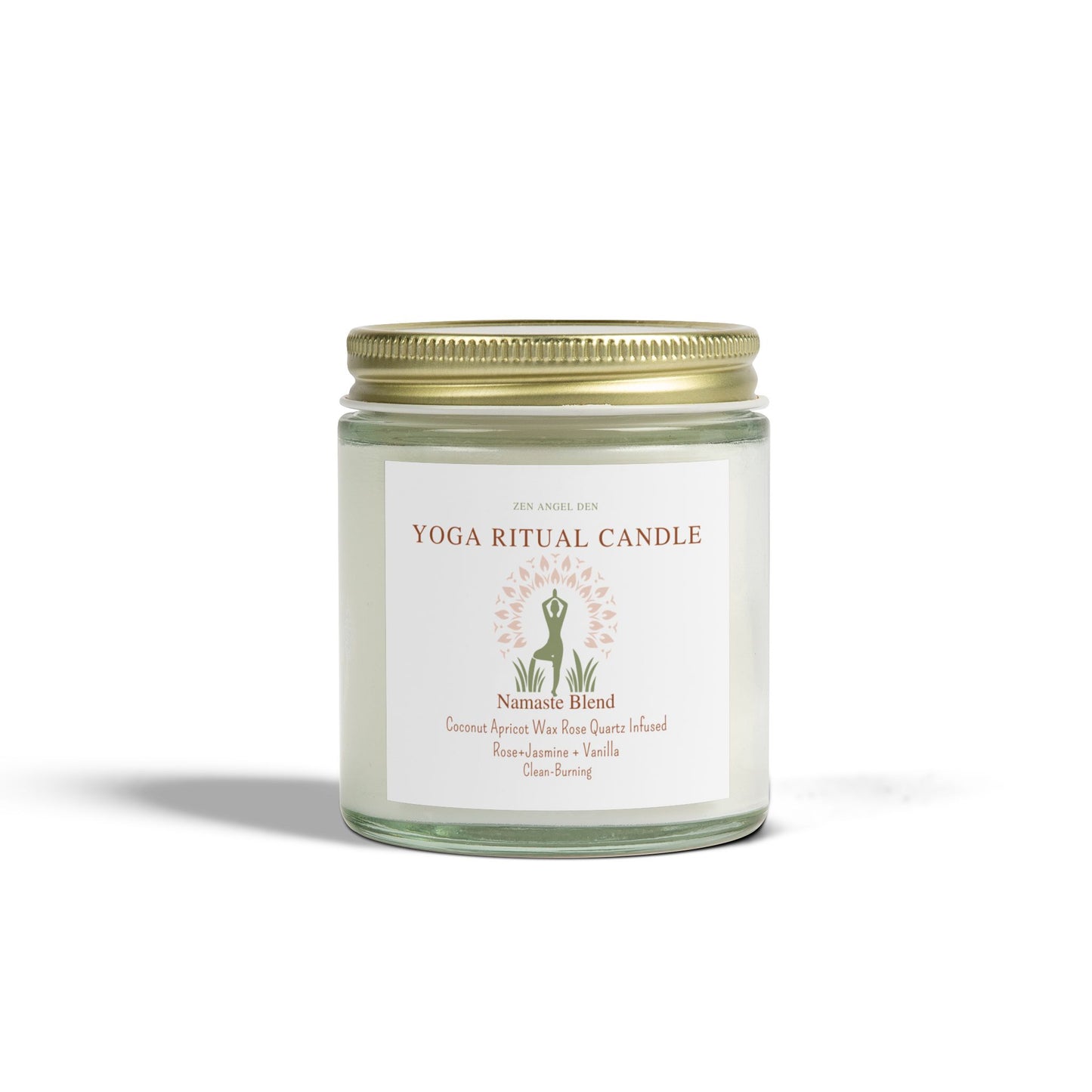 Yoga Ritual Candle - Scented Coconut Apricot Wax, Aromatherapy Candle, Spiritual Candle, Meditation Gift, Eco-Friendly Candle