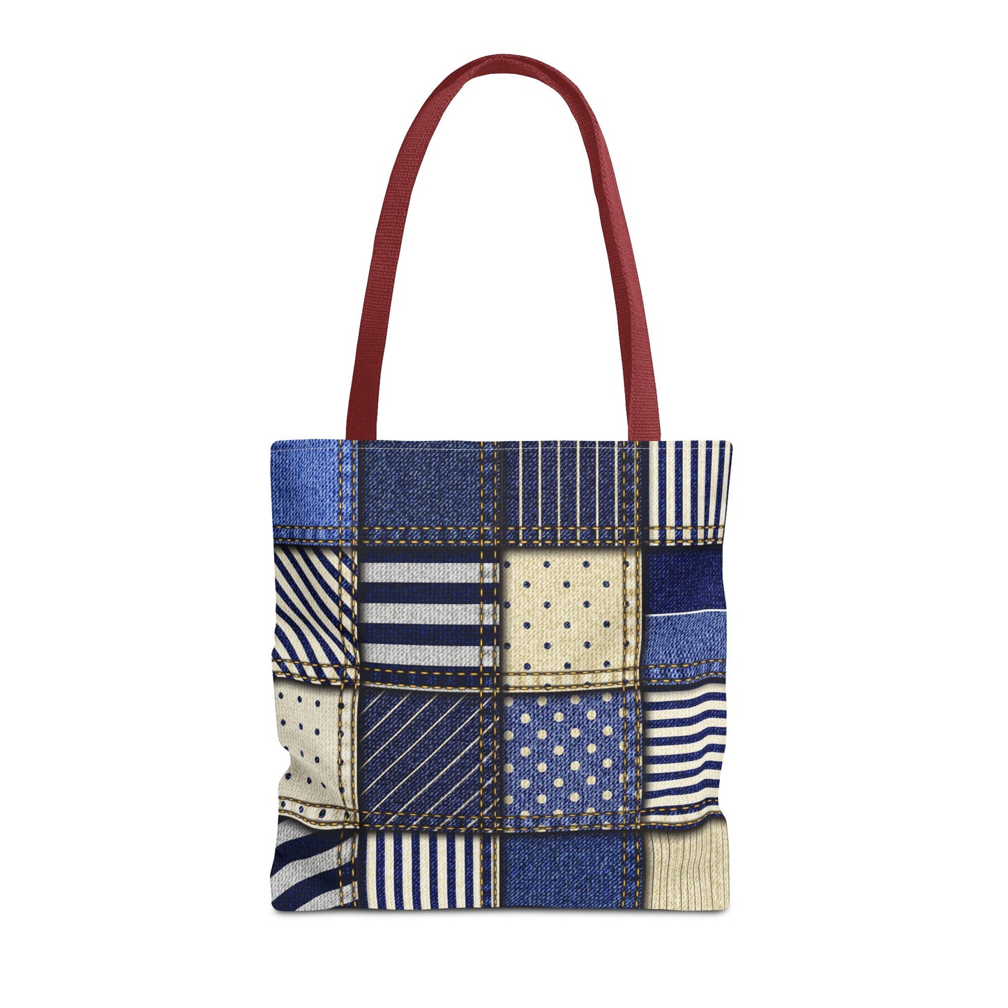 Denim Patchwork Tote Bag - Stylish Everyday Bag, Eco-Friendly Fashion, Perfect for Shopping, Beach, Travel, or Gifts