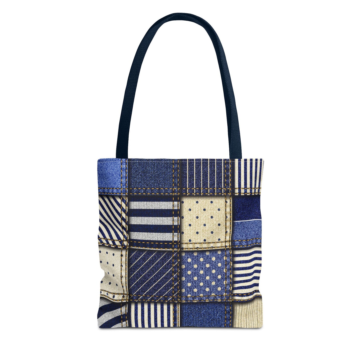 Denim Patchwork Tote Bag - Stylish Everyday Bag, Eco-Friendly Fashion, Perfect for Shopping, Beach, Travel, or Gifts