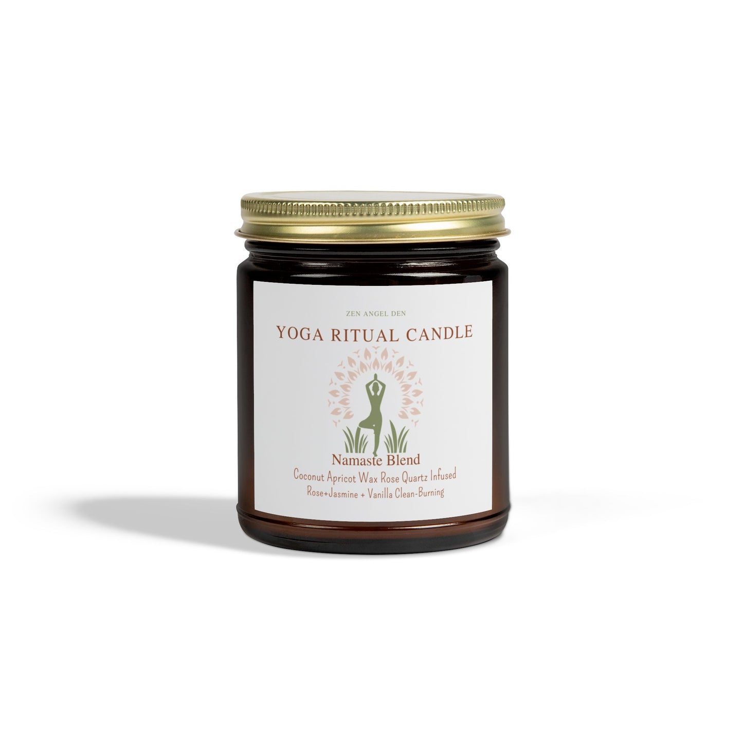 Yoga Ritual Candle - Scented Coconut Apricot Wax, Aromatherapy Candle, Spiritual Candle, Meditation Gift, Eco-Friendly Candle