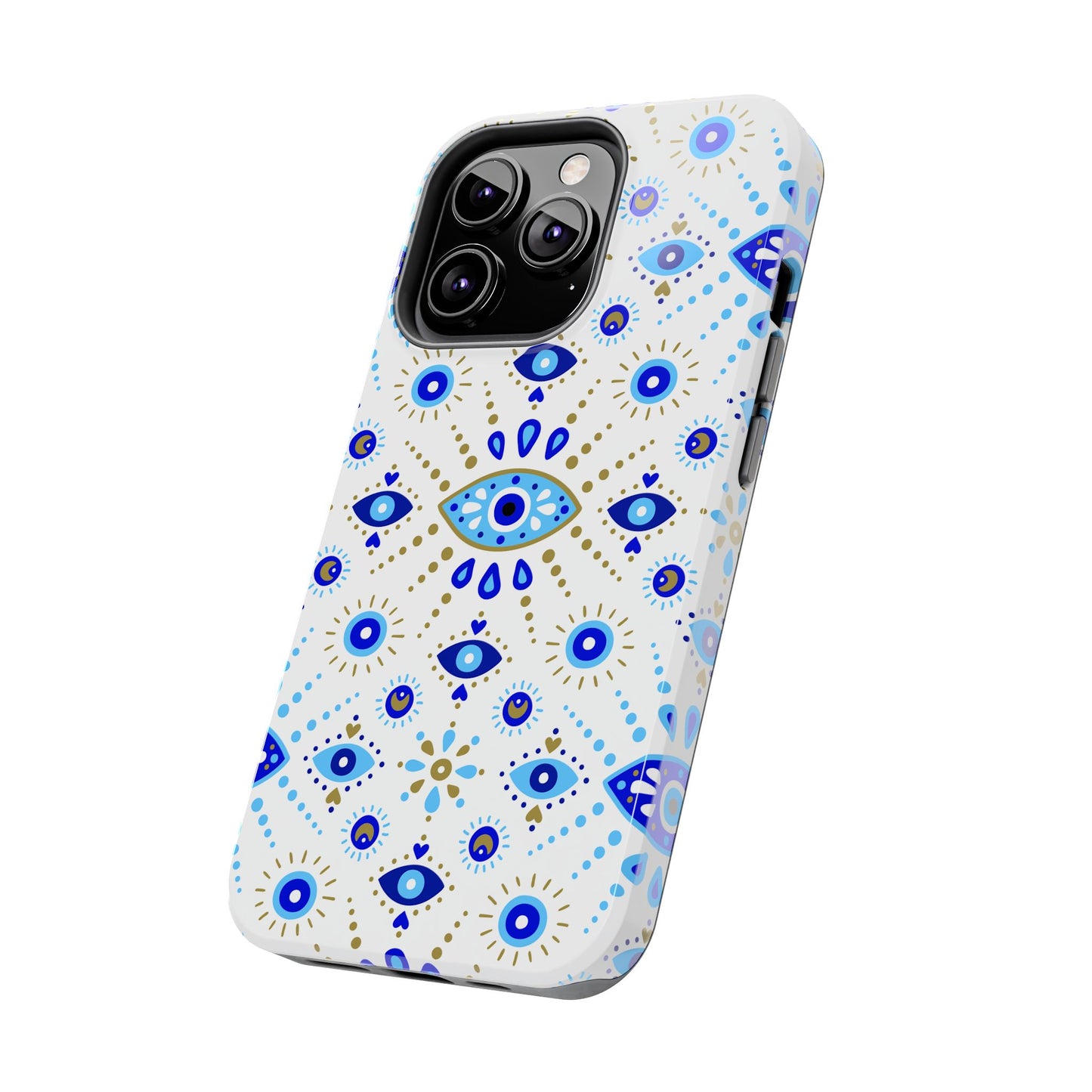 Blue Eye Pattern Tough Phone Cases, Durable Phone Cover, Bohemian Style, Unique Gift, Protective Tech Accessory