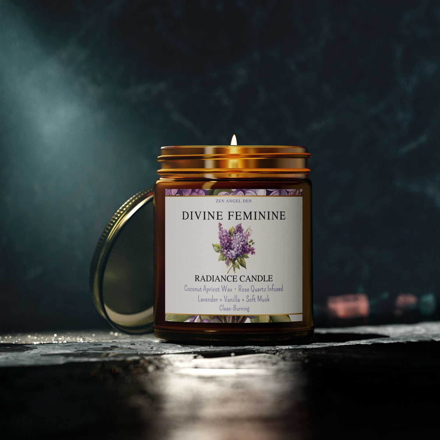 Radiance Candle Collection - Divine Feminine, Aromatherapy Candle, Eco-Friendly Wax, Lavender Vanilla, Home Decor, Gift for Her, Relaxation