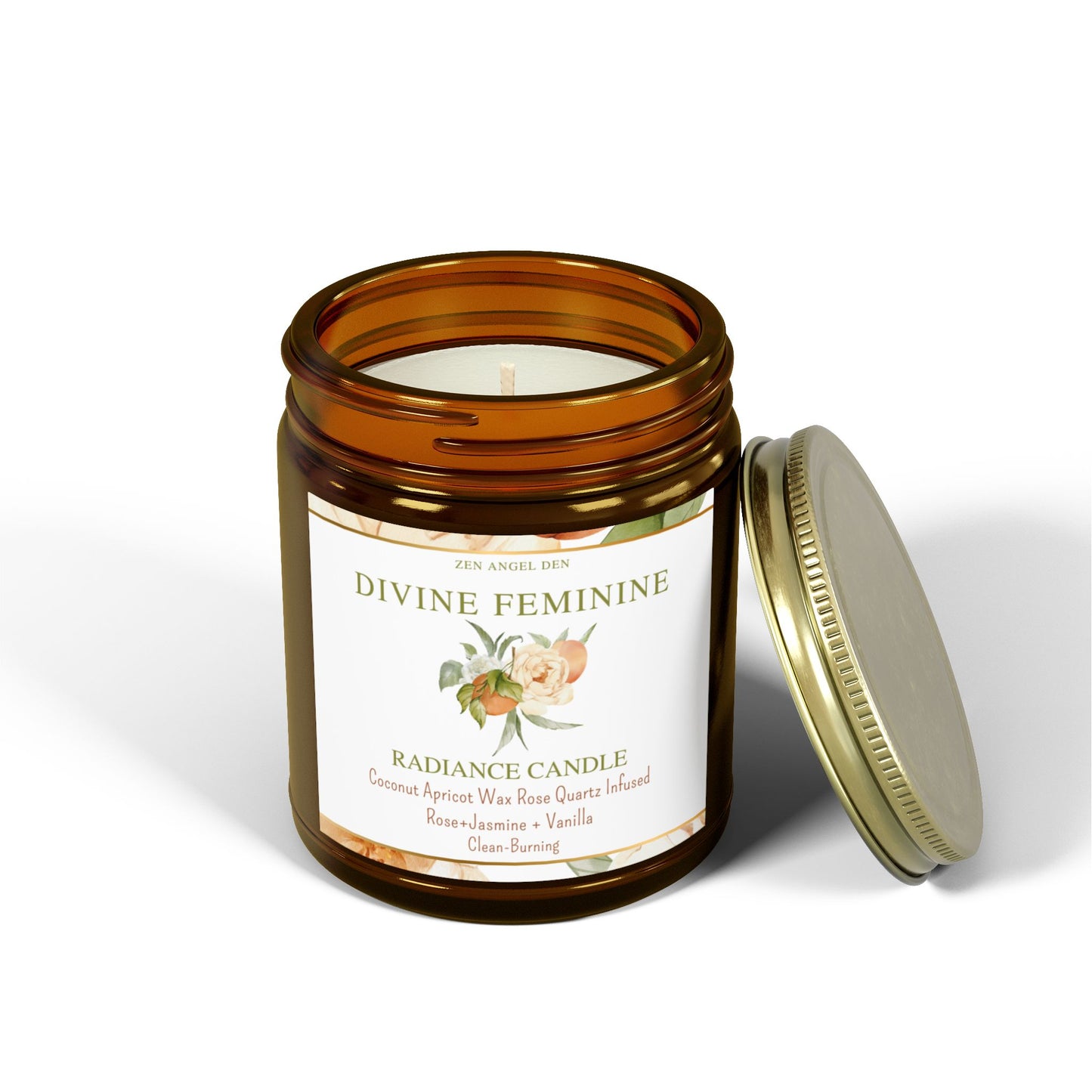 Divine Feminine Scented Candles - Coconut Apricot Wax, Radiance Candle for Relaxation, Gift for Her, Aromatherapy, Home Decor