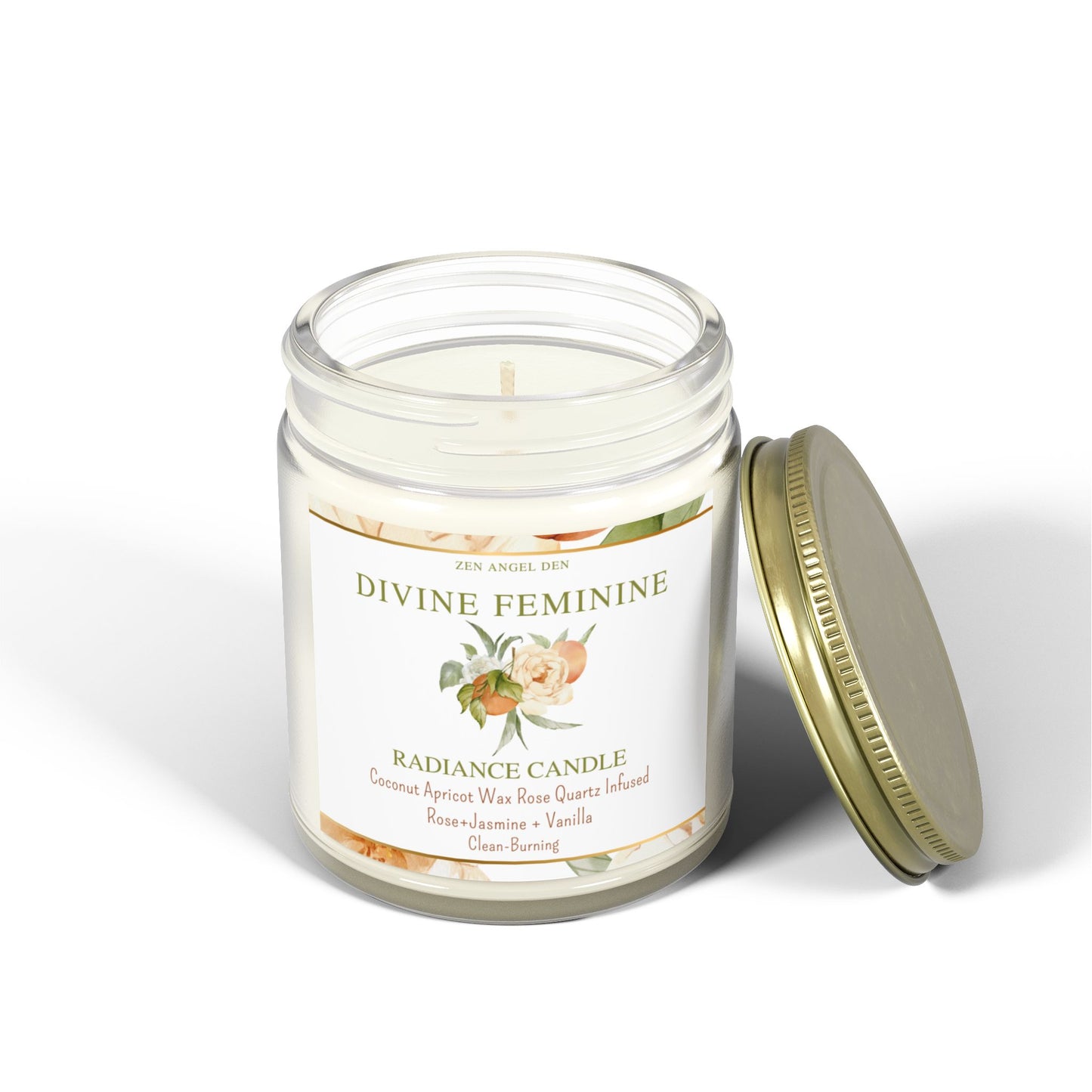 Divine Feminine Scented Candles - Coconut Apricot Wax, Radiance Candle for Relaxation, Gift for Her, Aromatherapy, Home Decor
