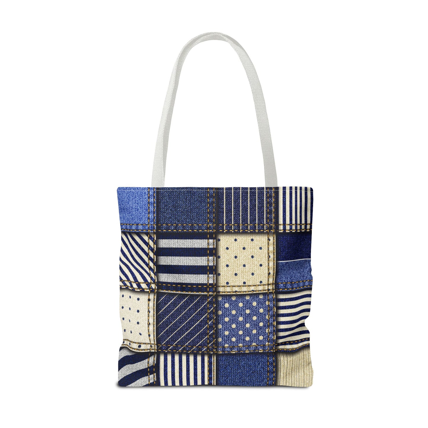Denim Patchwork Tote Bag - Stylish Everyday Bag, Eco-Friendly Fashion, Perfect for Shopping, Beach, Travel, or Gifts