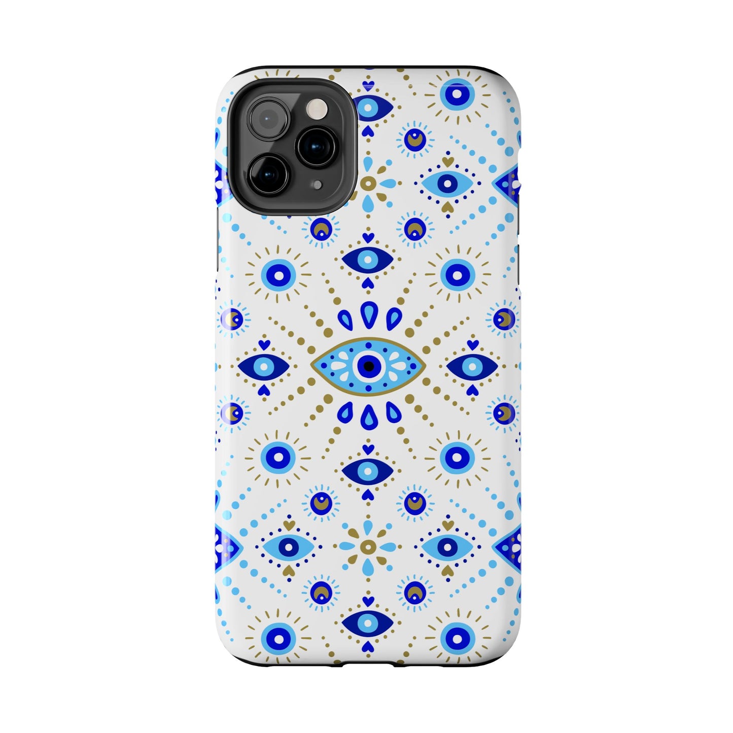 Blue Eye Pattern Tough Phone Cases, Durable Phone Cover, Bohemian Style, Unique Gift, Protective Tech Accessory