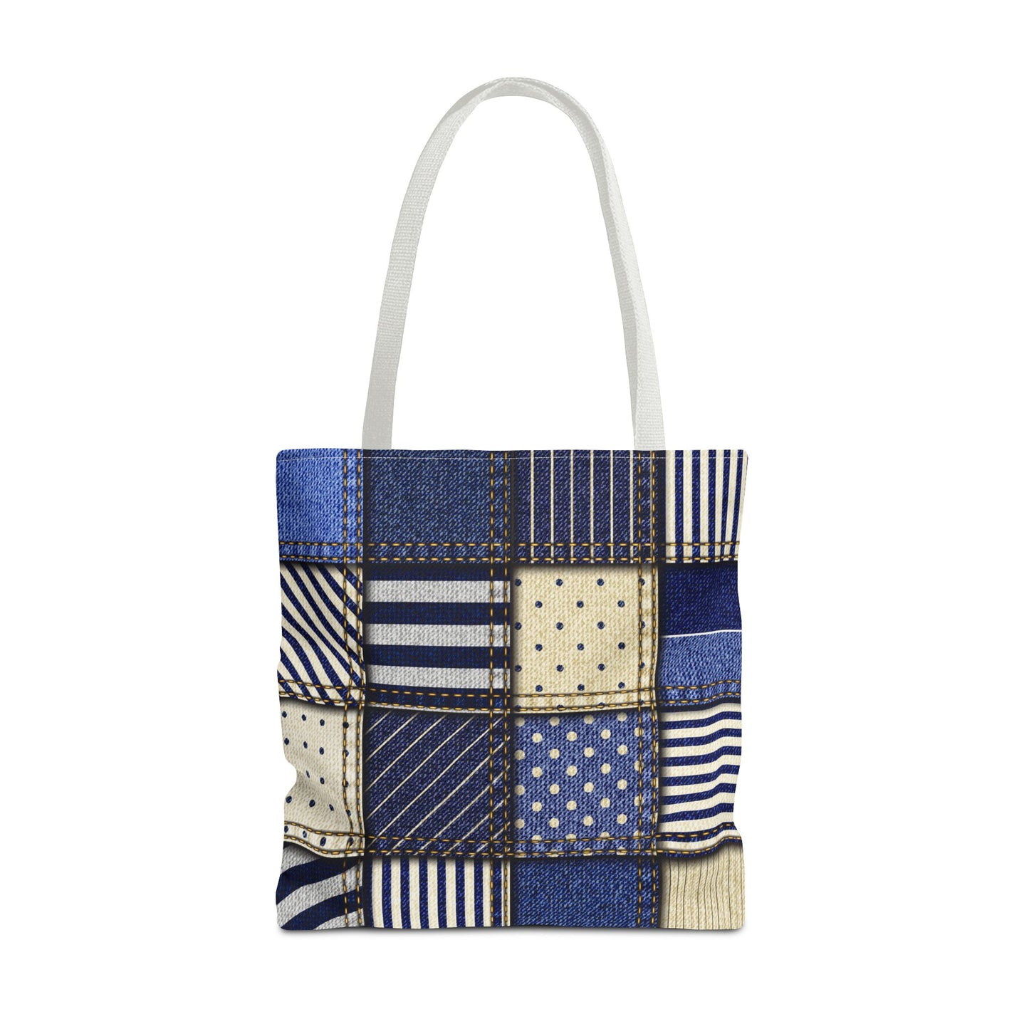 Denim Patchwork Tote Bag - Stylish Everyday Bag, Eco-Friendly Fashion, Perfect for Shopping, Beach, Travel, or Gifts