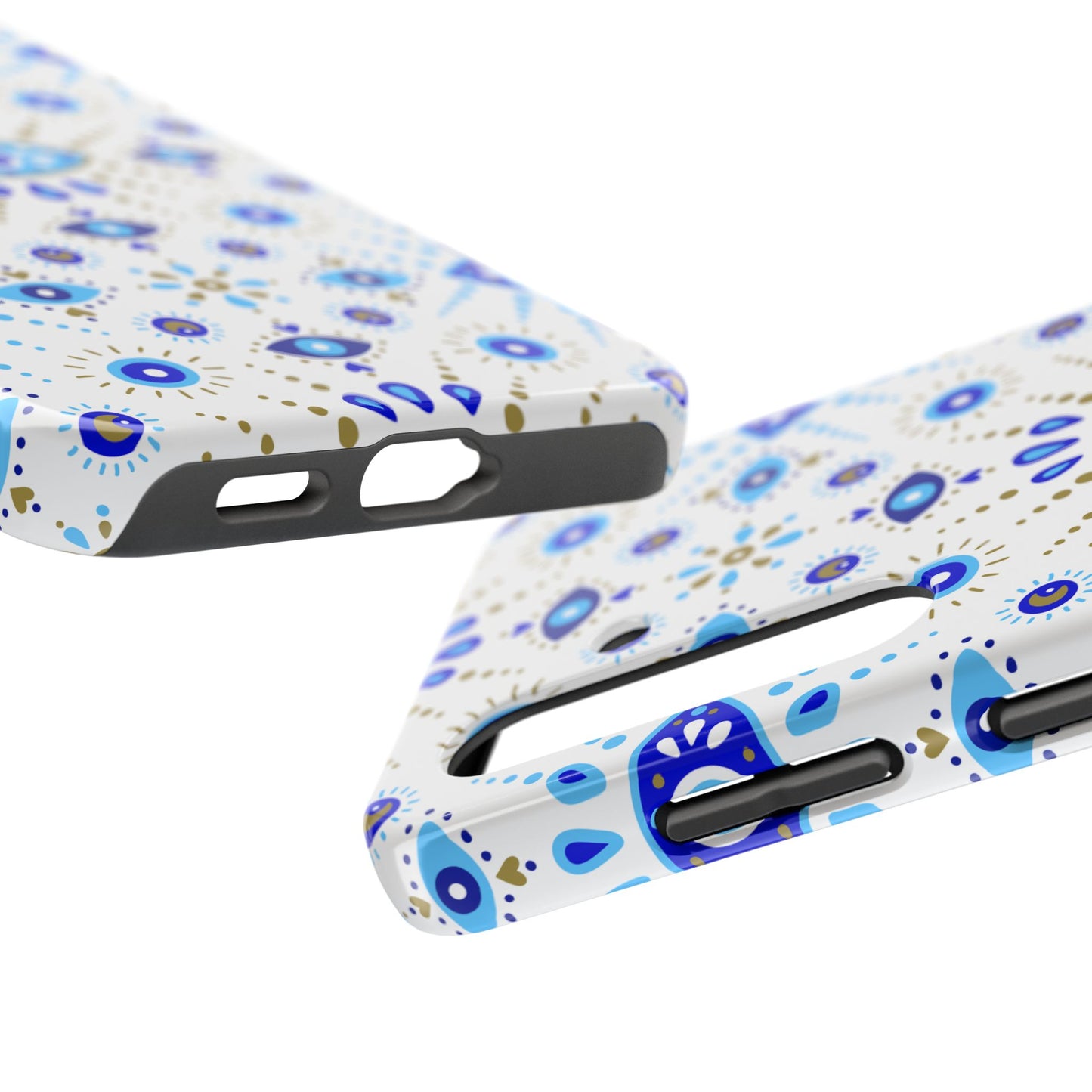 Blue Eye Pattern Tough Phone Cases, Durable Phone Cover, Bohemian Style, Unique Gift, Protective Tech Accessory