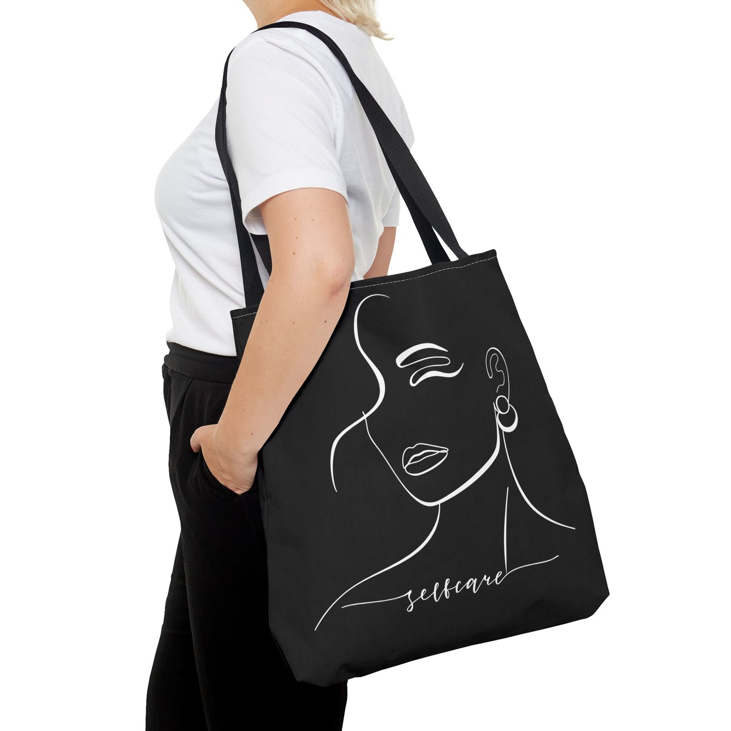Stylish Self-Care Tote Bag, Minimalist Fashion Accessory, Gift for Her, Everyday Use, Self-Love Inspirational Bag