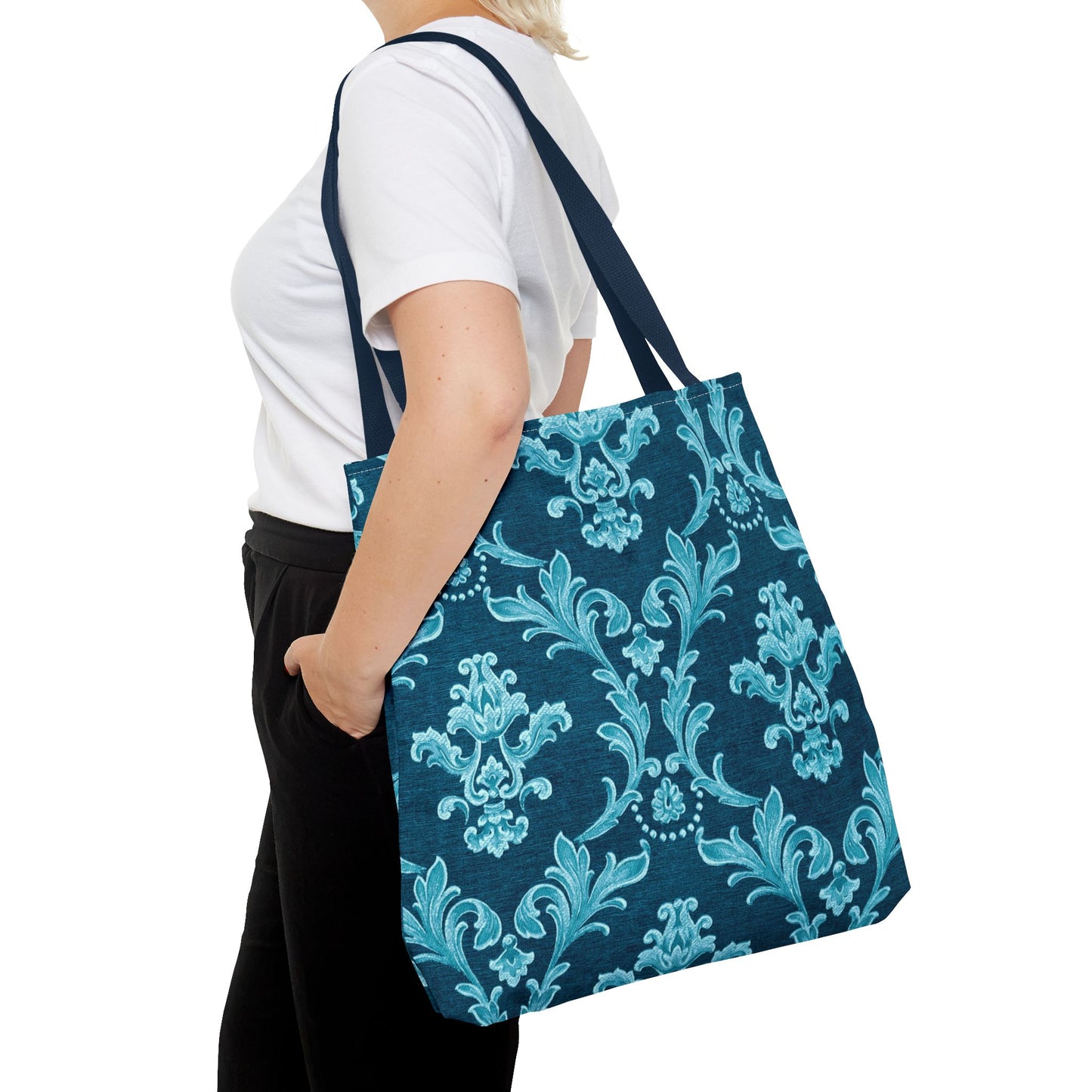 Elegant Floral Tote Bag, Reusable Shopping Bag, Eco-Friendly Carryall, Beach Tote, Gift for Her
