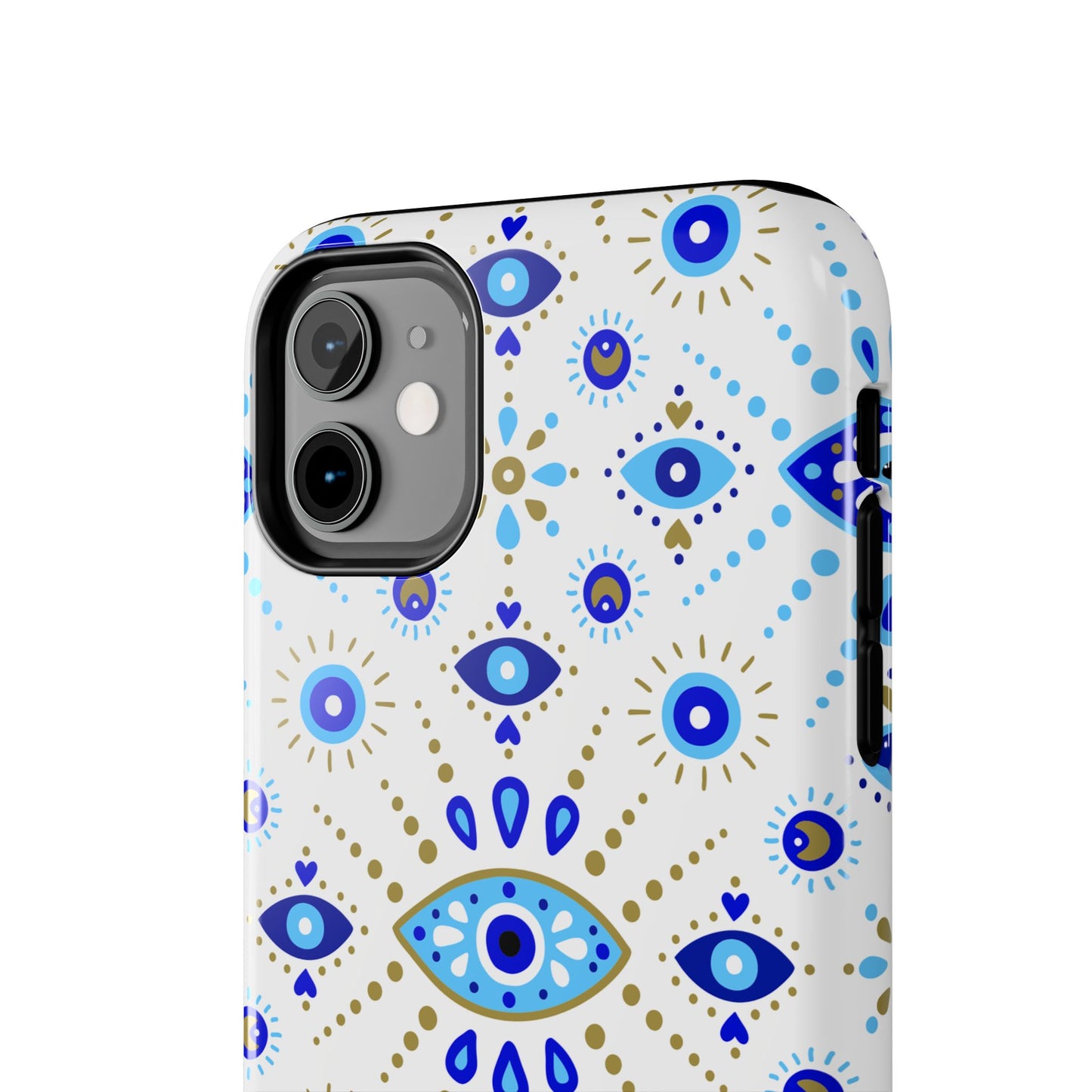 Blue Eye Pattern Tough Phone Cases, Durable Phone Cover, Bohemian Style, Unique Gift, Protective Tech Accessory