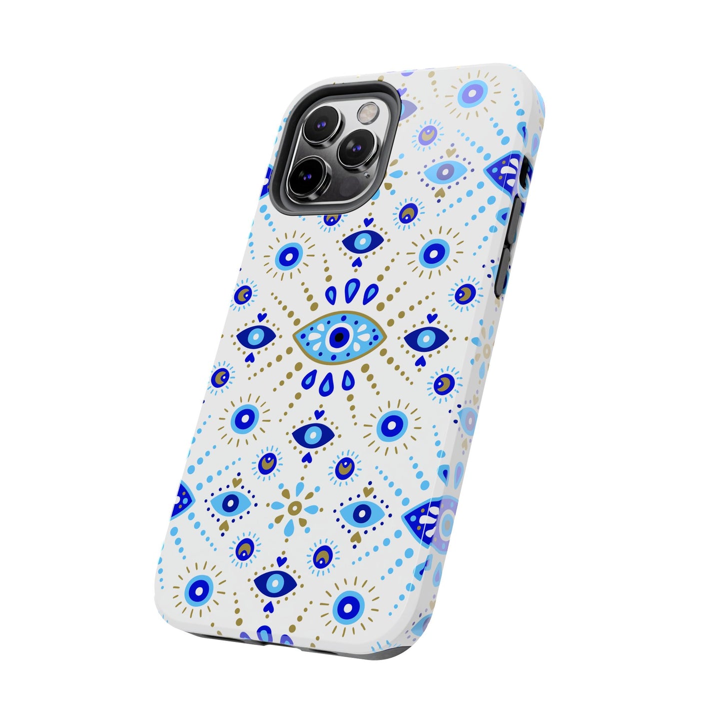 Blue Eye Pattern Tough Phone Cases, Durable Phone Cover, Bohemian Style, Unique Gift, Protective Tech Accessory