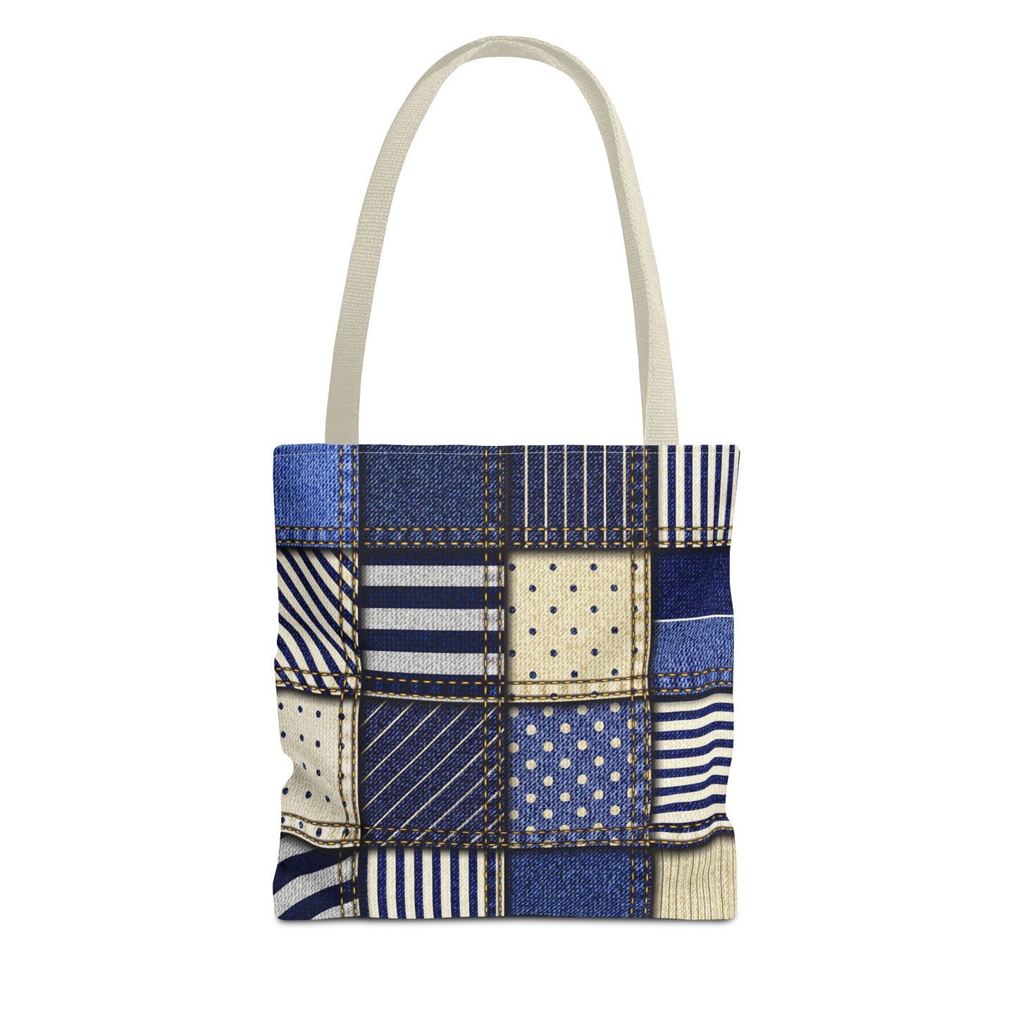 Denim Patchwork Tote Bag - Stylish Everyday Bag, Eco-Friendly Fashion, Perfect for Shopping, Beach, Travel, or Gifts