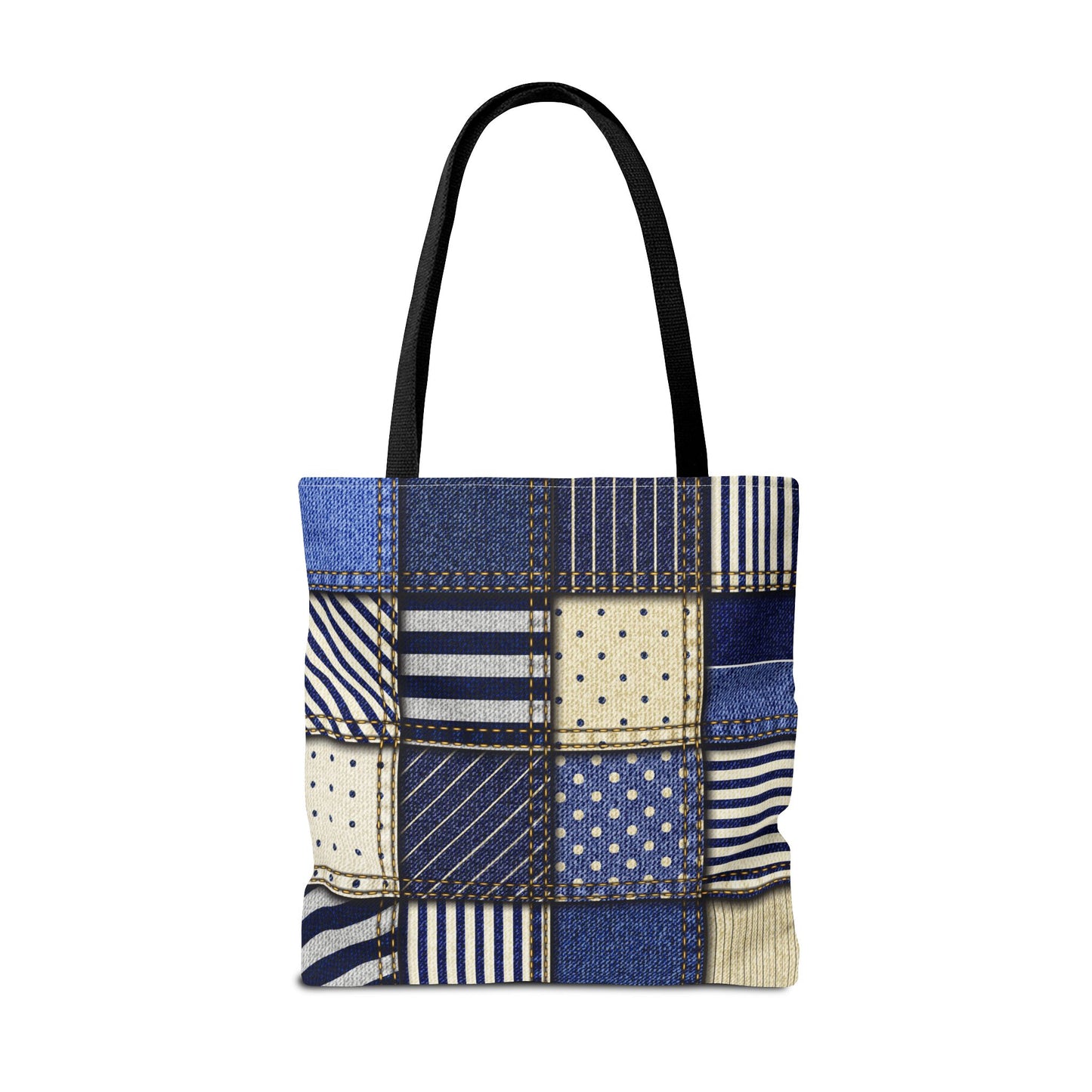 Denim Patchwork Tote Bag - Stylish Everyday Bag, Eco-Friendly Fashion, Perfect for Shopping, Beach, Travel, or Gifts