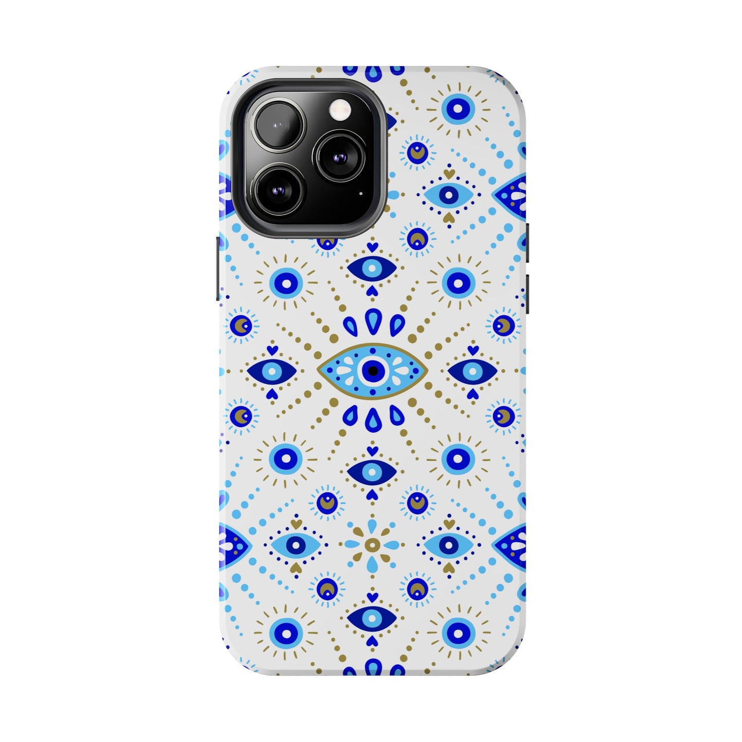 Blue Eye Pattern Tough Phone Cases, Durable Phone Cover, Bohemian Style, Unique Gift, Protective Tech Accessory
