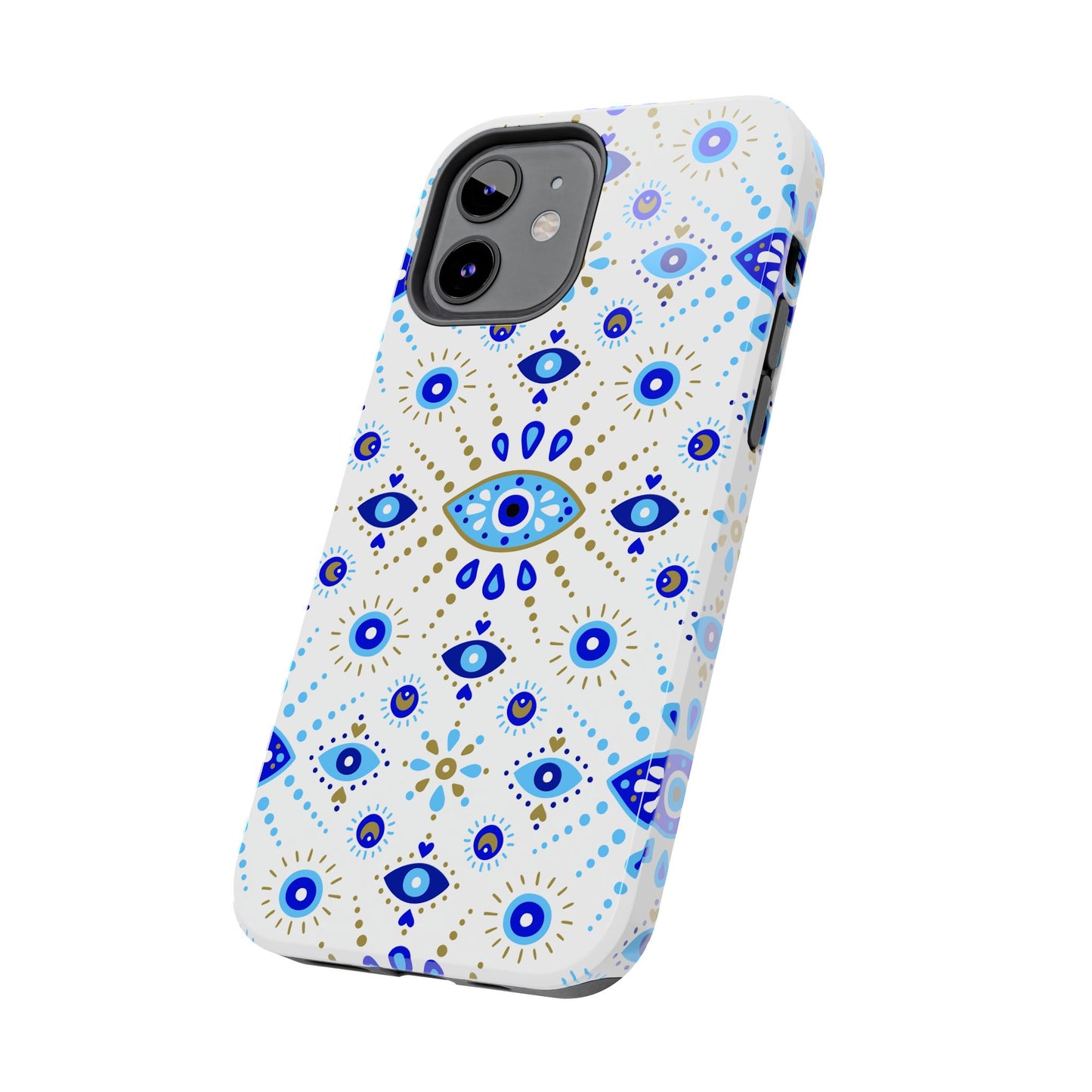 Blue Eye Pattern Tough Phone Cases, Durable Phone Cover, Bohemian Style, Unique Gift, Protective Tech Accessory