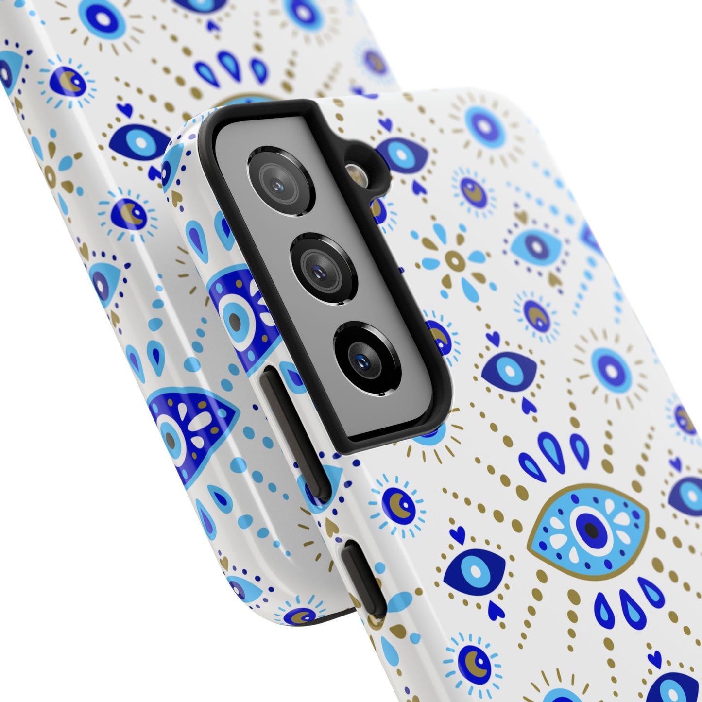 Blue Eye Pattern Tough Phone Cases, Durable Phone Cover, Bohemian Style, Unique Gift, Protective Tech Accessory