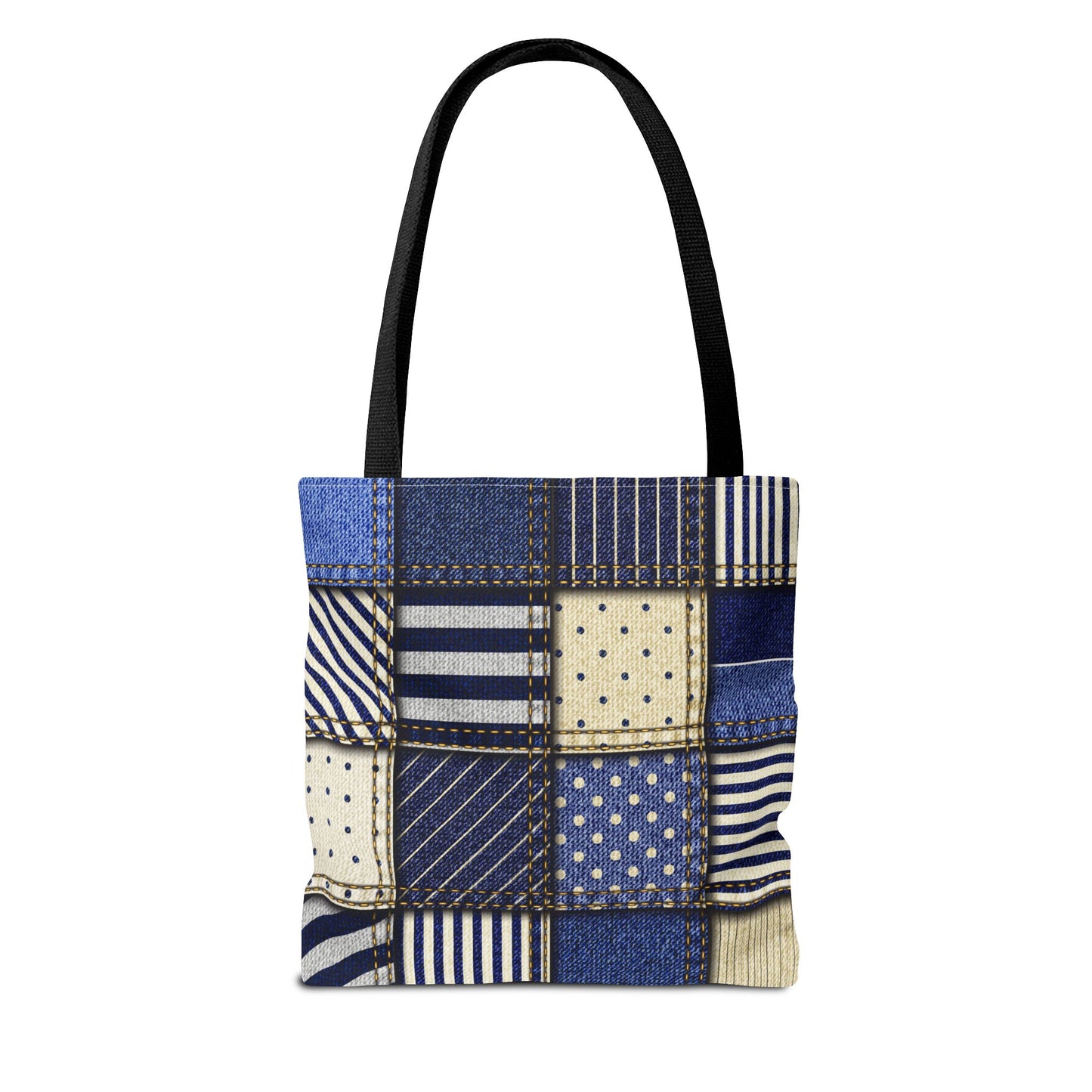 Denim Patchwork Tote Bag - Stylish Everyday Bag, Eco-Friendly Fashion, Perfect for Shopping, Beach, Travel, or Gifts