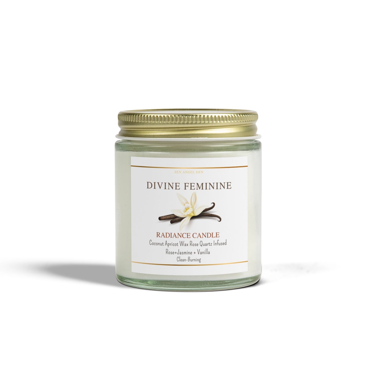 Scented Candles - Divine Feminine Vanilla Bean, Coconut Apricot Wax, Radiance Candle for Relaxation & Self-Care