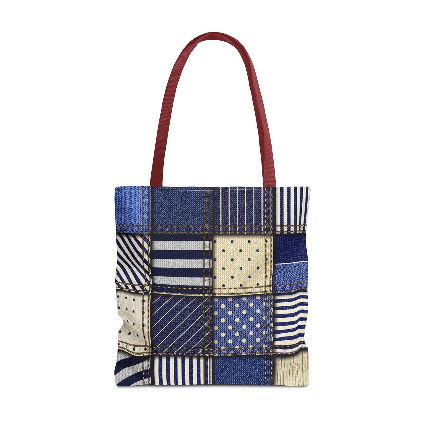 Denim Patchwork Tote Bag - Stylish Everyday Bag, Eco-Friendly Fashion, Perfect for Shopping, Beach, Travel, or Gifts