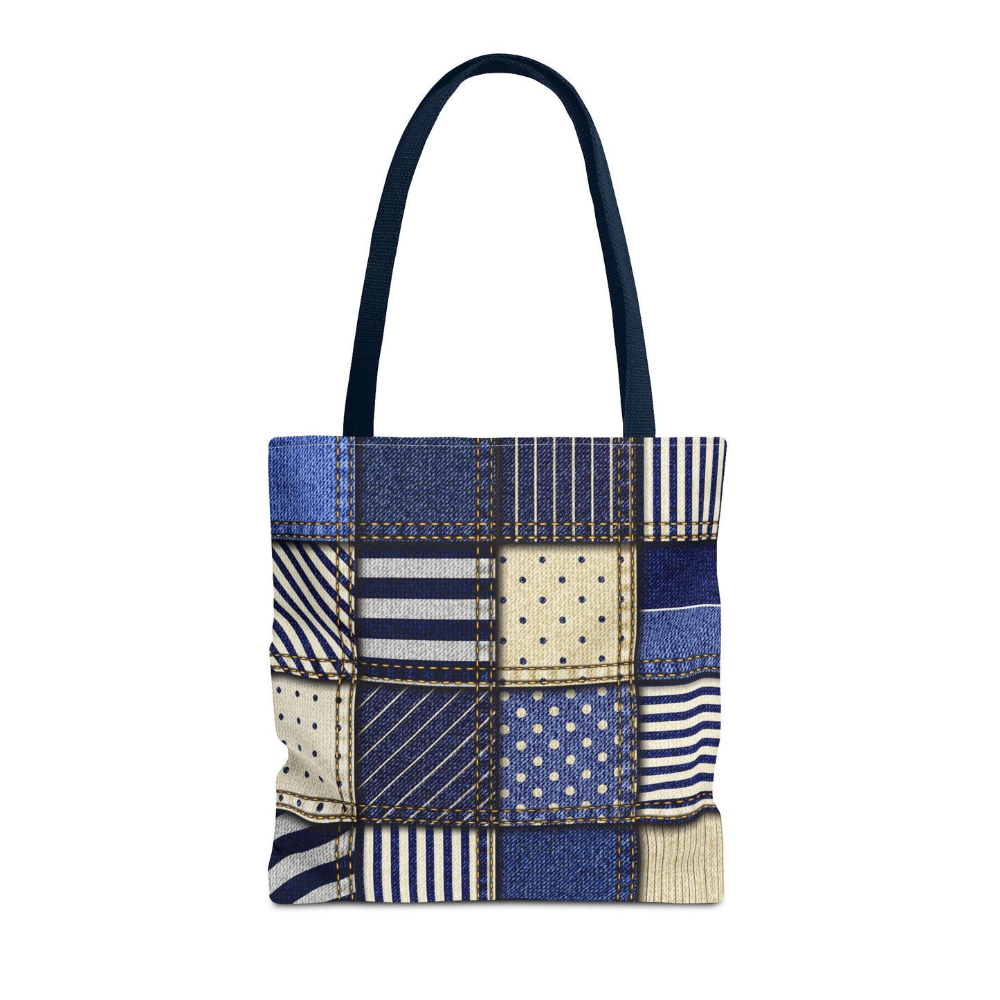 Denim Patchwork Tote Bag - Stylish Everyday Bag, Eco-Friendly Fashion, Perfect for Shopping, Beach, Travel, or Gifts