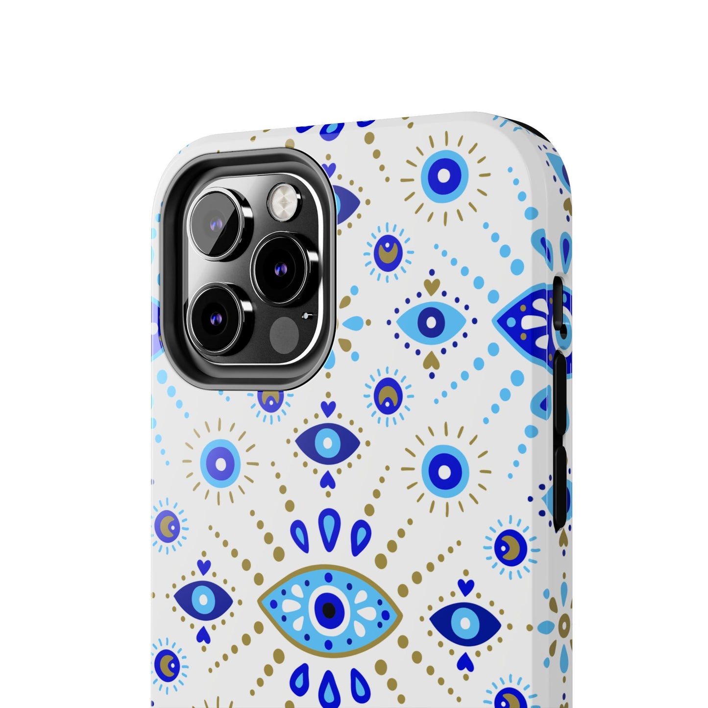 Blue Eye Pattern Tough Phone Cases, Durable Phone Cover, Bohemian Style, Unique Gift, Protective Tech Accessory
