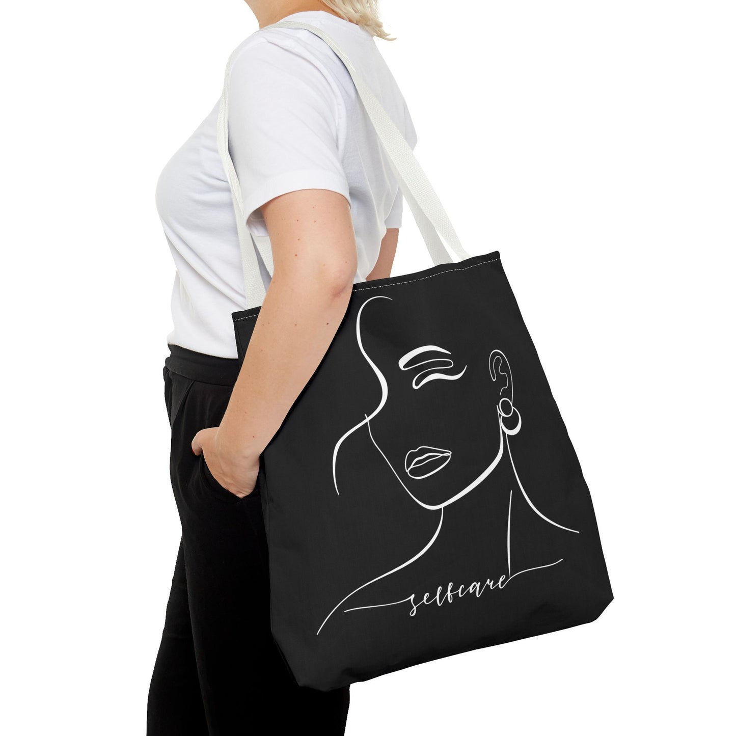 Stylish Self-Care Tote Bag, Minimalist Fashion Accessory, Gift for Her, Everyday Use, Self-Love Inspirational Bag