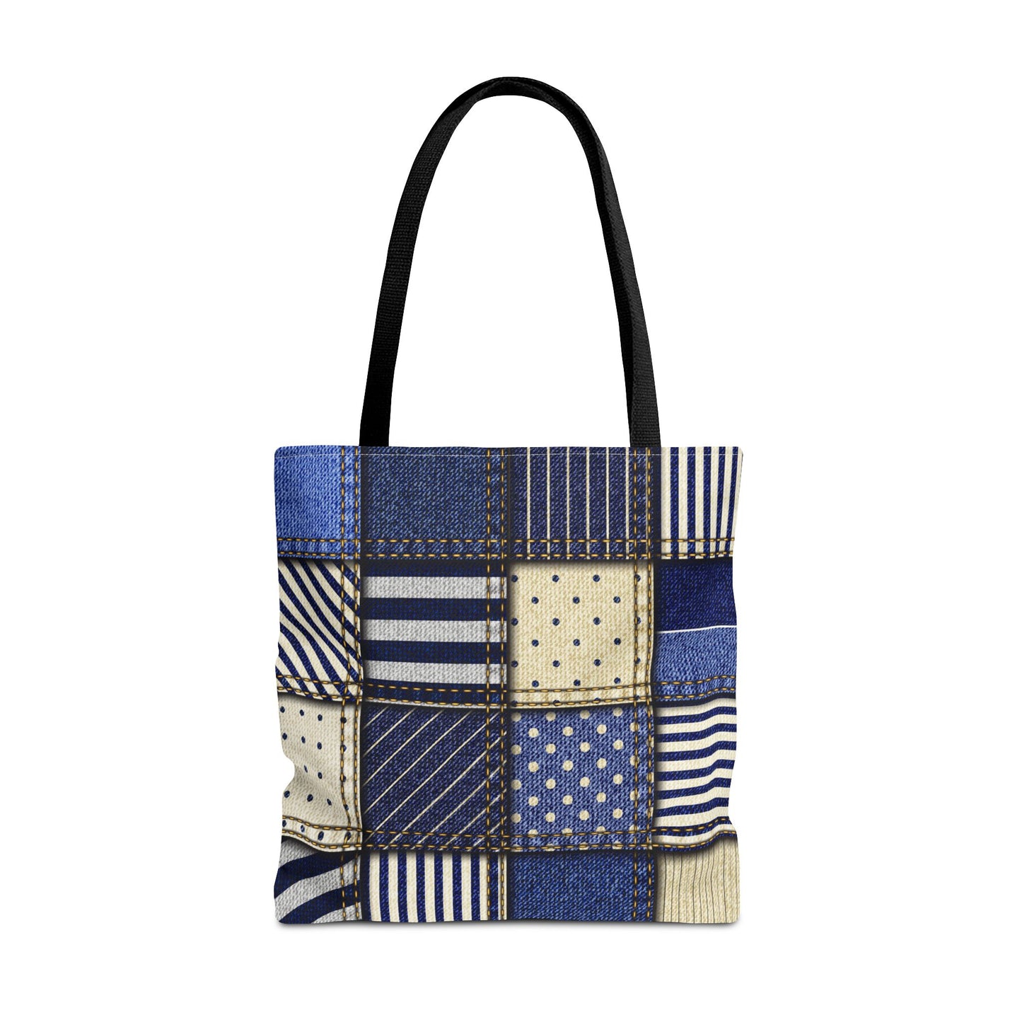 Denim Patchwork Tote Bag - Stylish Everyday Bag, Eco-Friendly Fashion, Perfect for Shopping, Beach, Travel, or Gifts